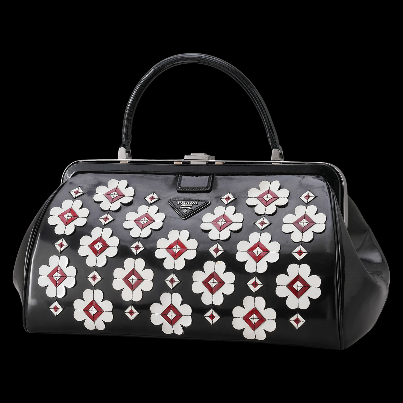 PRADA(USED)프라다 플라워 패턴 토트백