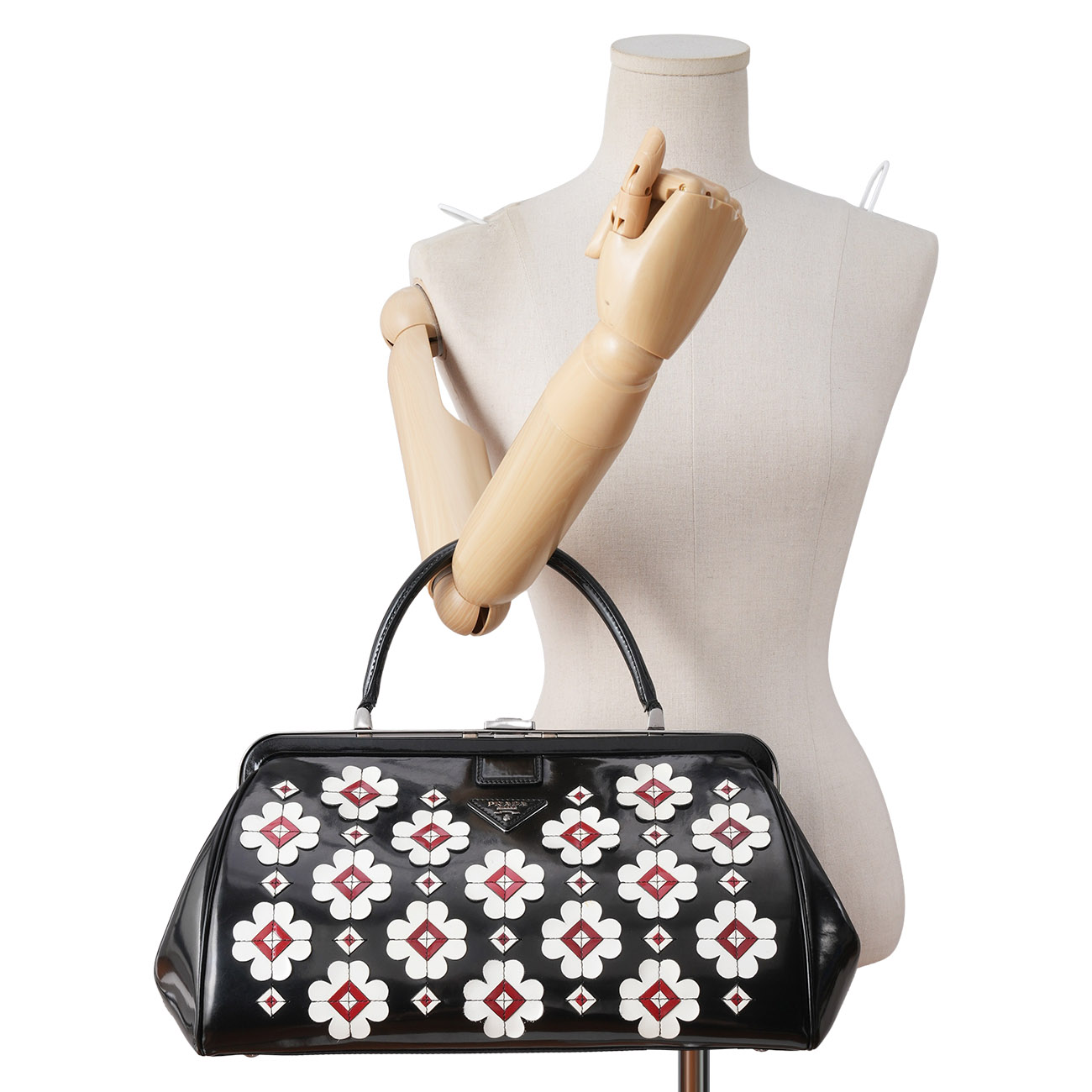 PRADA(USED)프라다 플라워 패턴 토트백
