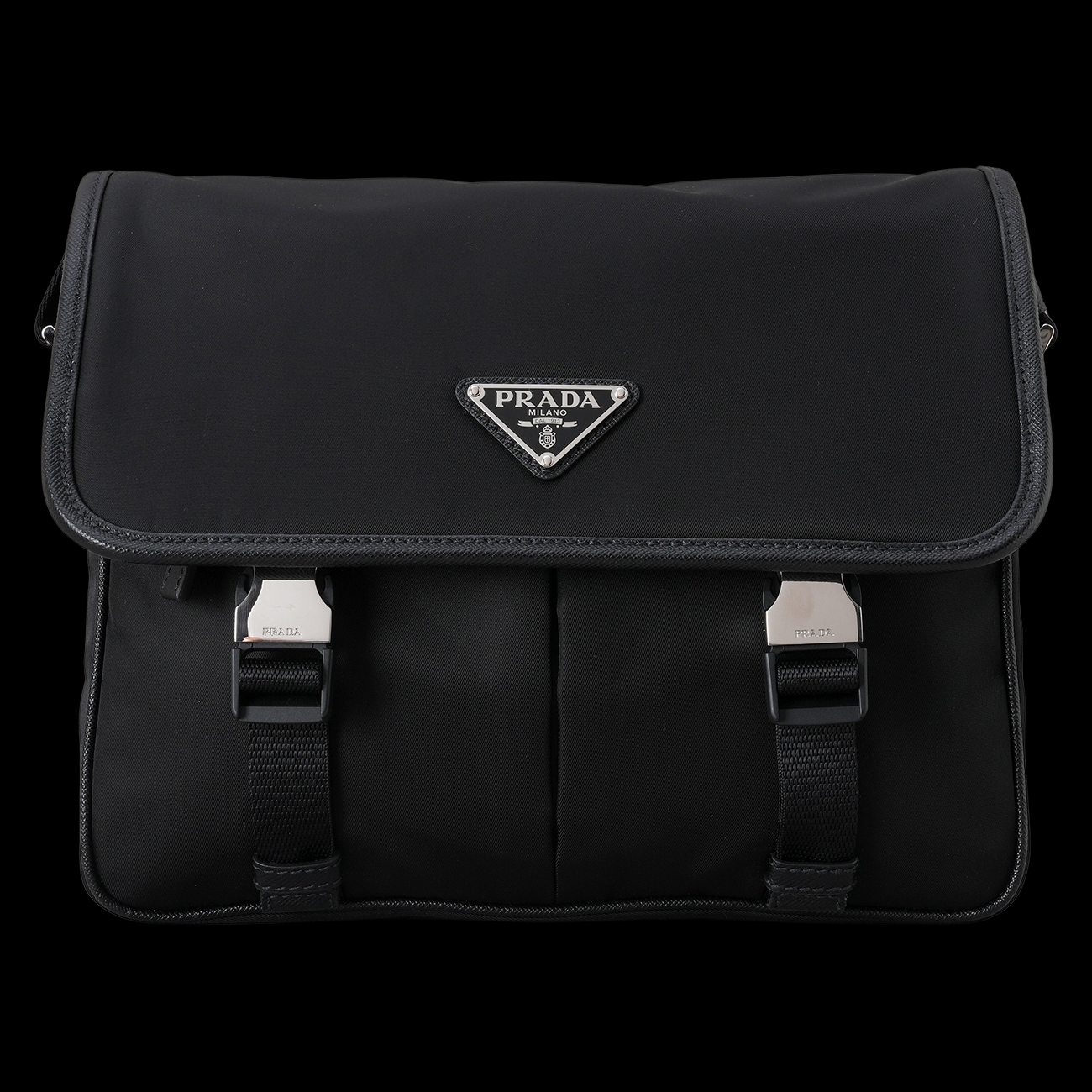 PRADA(USED)프라다 2VD769 리나일론 및 레더 숄더백