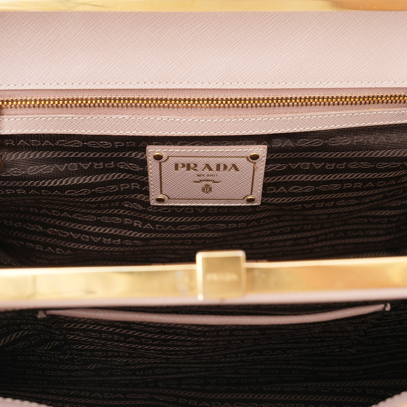 PRADA(USED)프라다 BN2136 사피아노 럭스백 & 프라다 키링