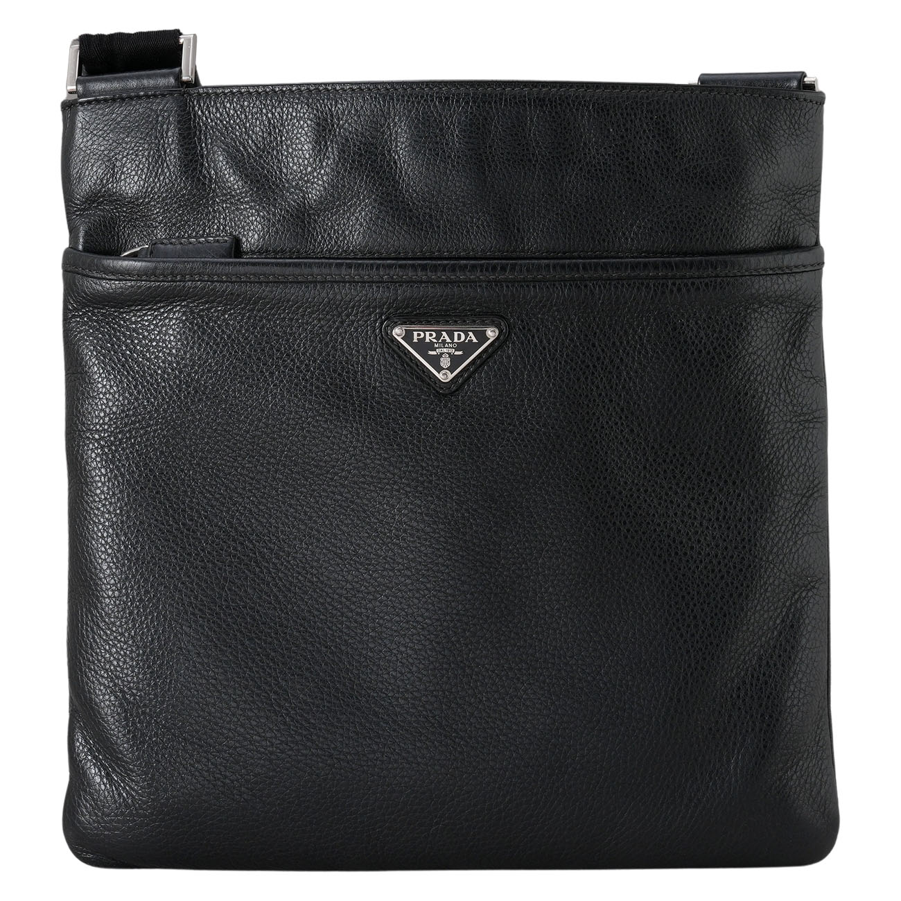 PRADA(USED)프라다 삼각로고 레더 메신저백