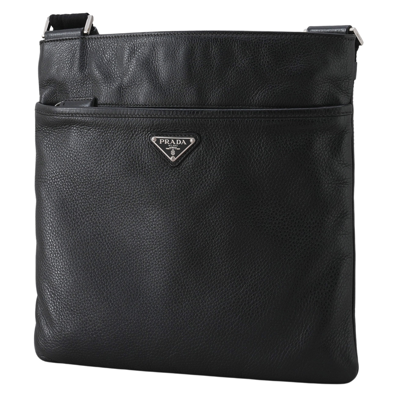 PRADA(USED)프라다 삼각로고 레더 메신저백
