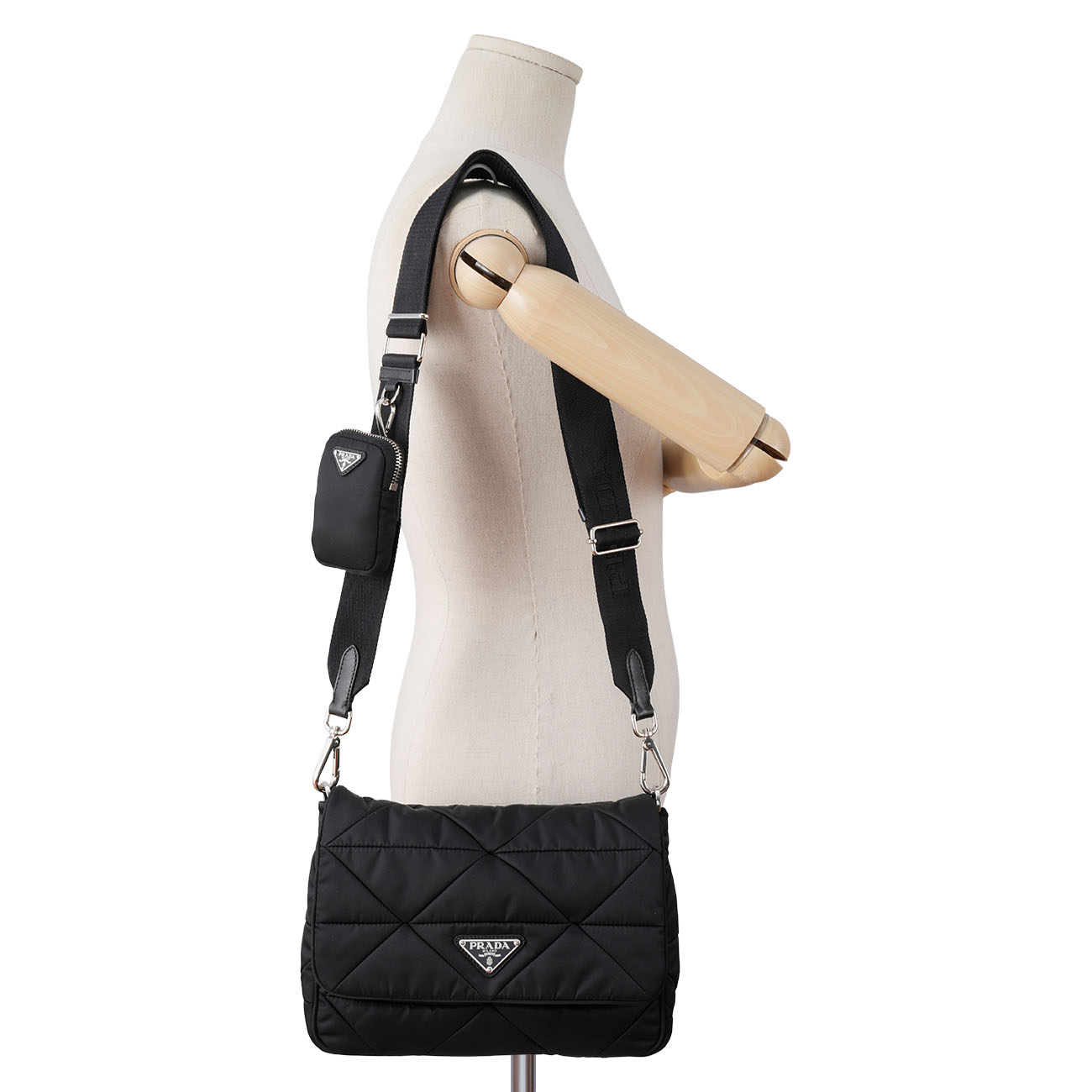 PRADA(USED)프라다 1BD290 리나일론 패딩 숄더백
