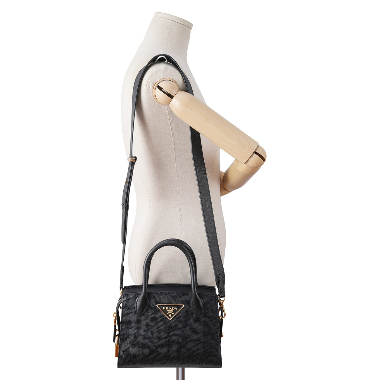 PRADA(USED)프라다 1BA269 사피아노 모노크롬 토트겸 숄더백