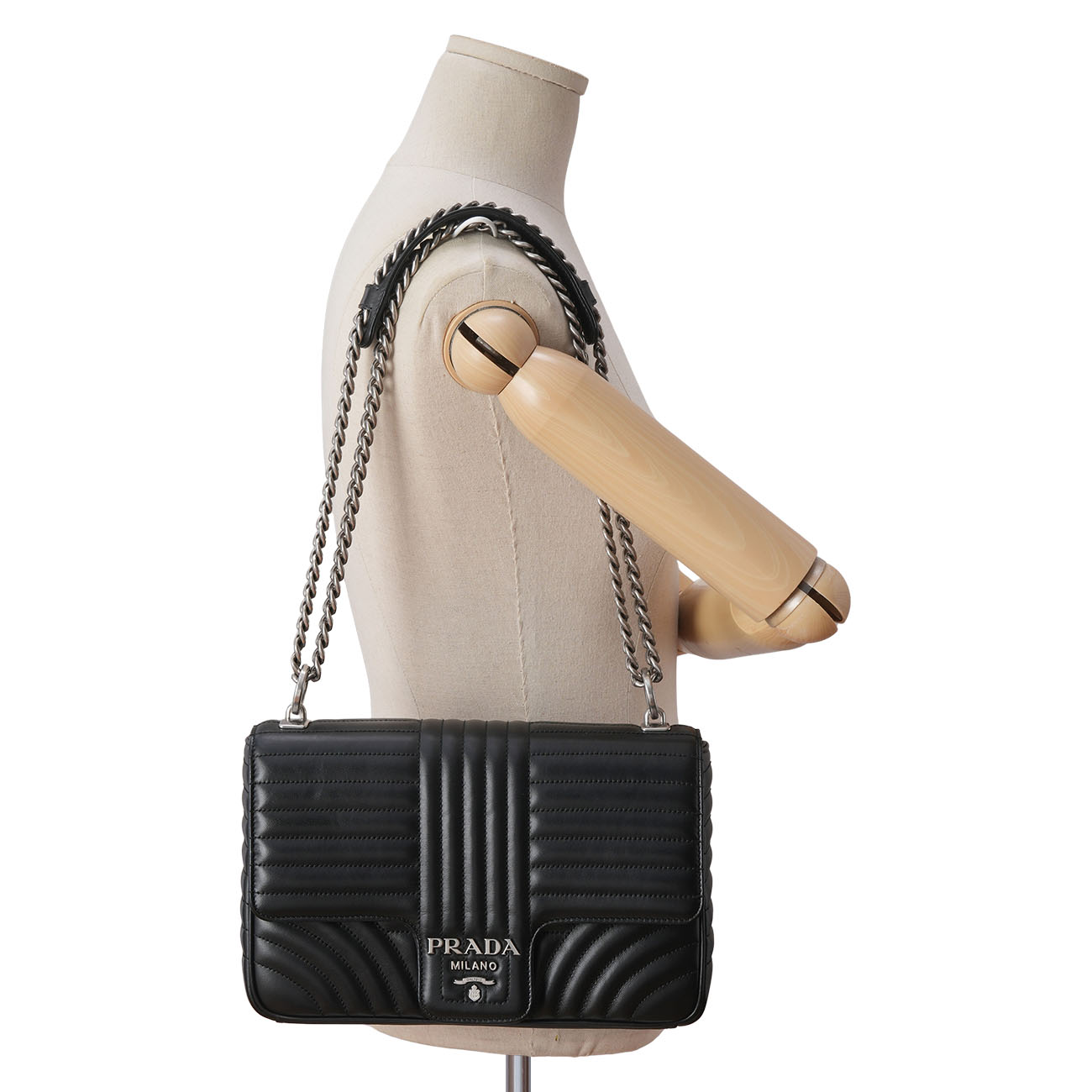 PRADA(USED)프라다 1BD135 다이아그램 체인 숄더백