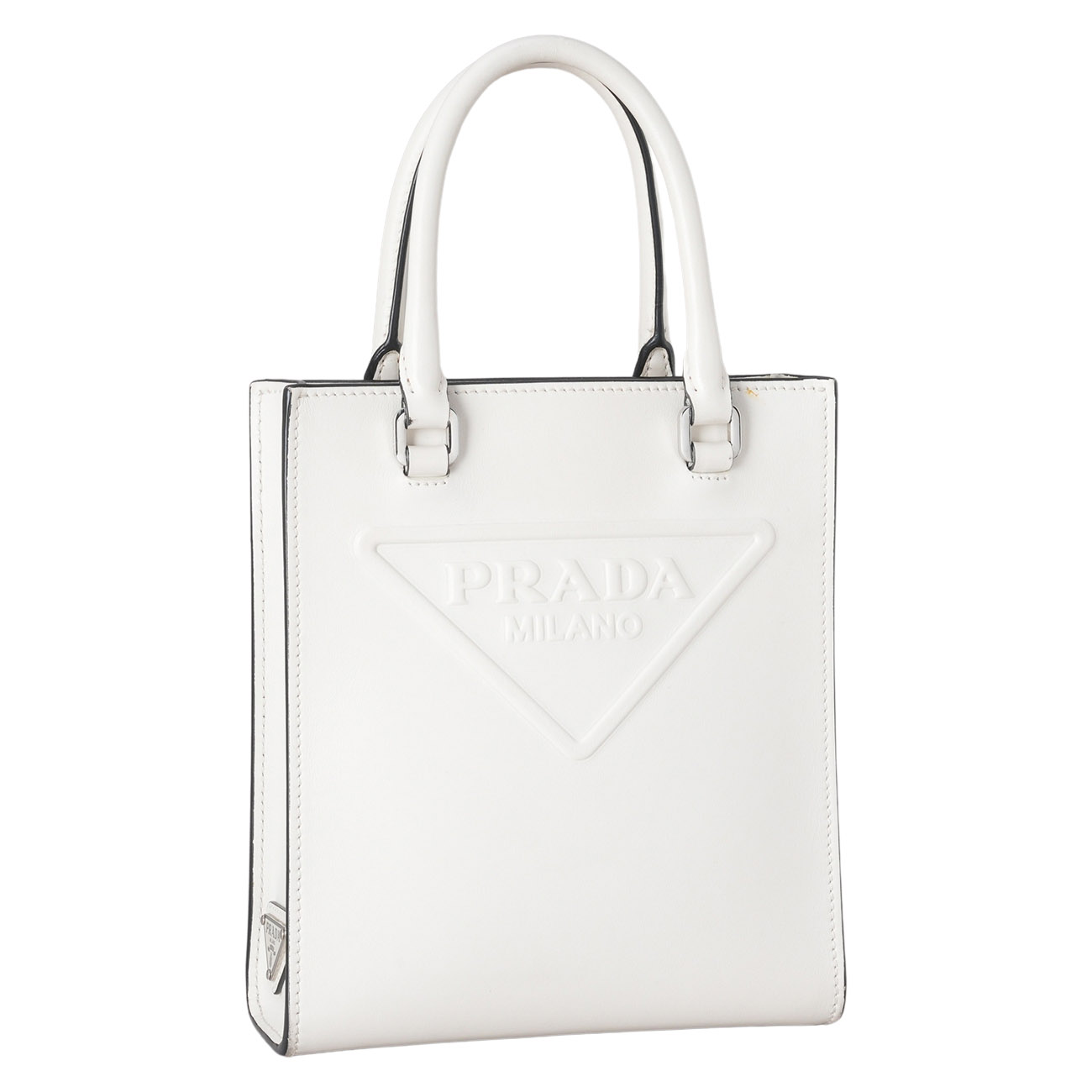 PRADA(USED)프라다 1BA333 엠보싱 로고 탑 핸들백