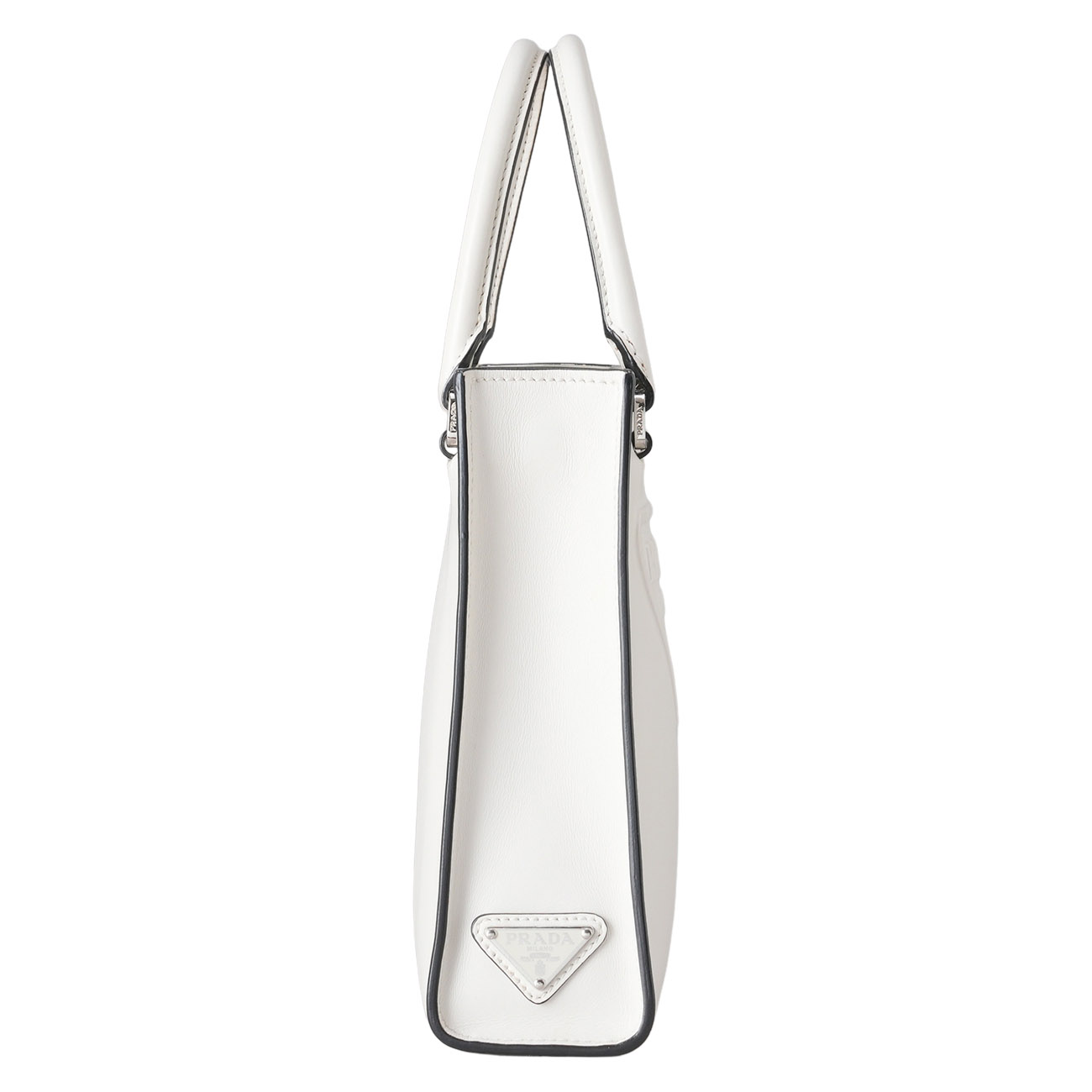 PRADA(USED)프라다 1BA333 엠보싱 로고 탑 핸들백