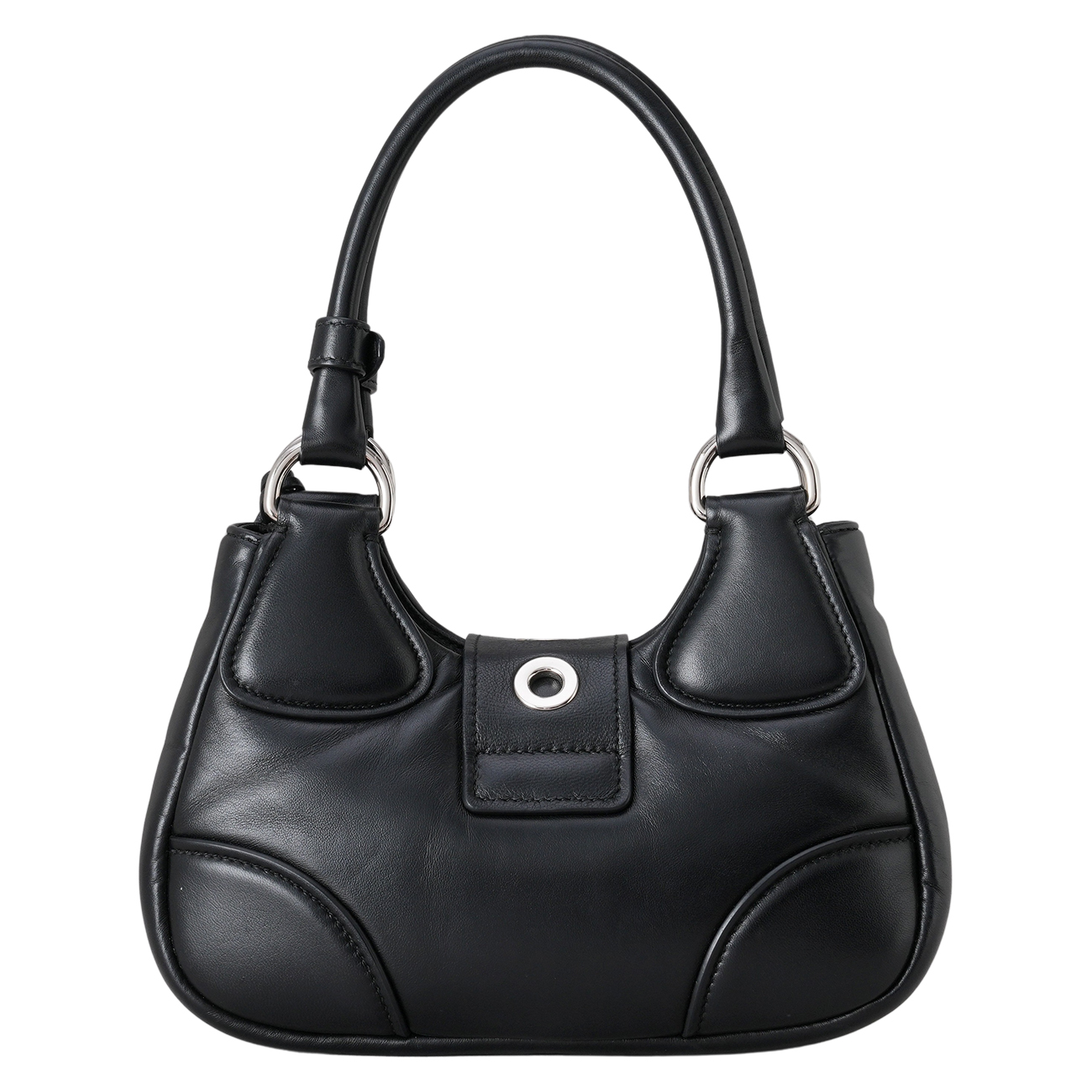 PRADA(USED)프라다 1BA381 나파 패딩 문 백