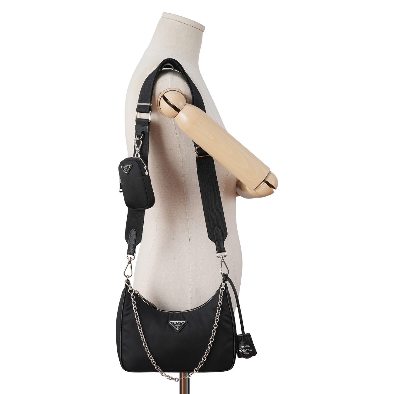 PRADA(USED)프라다 리나일론 호보백 블랙