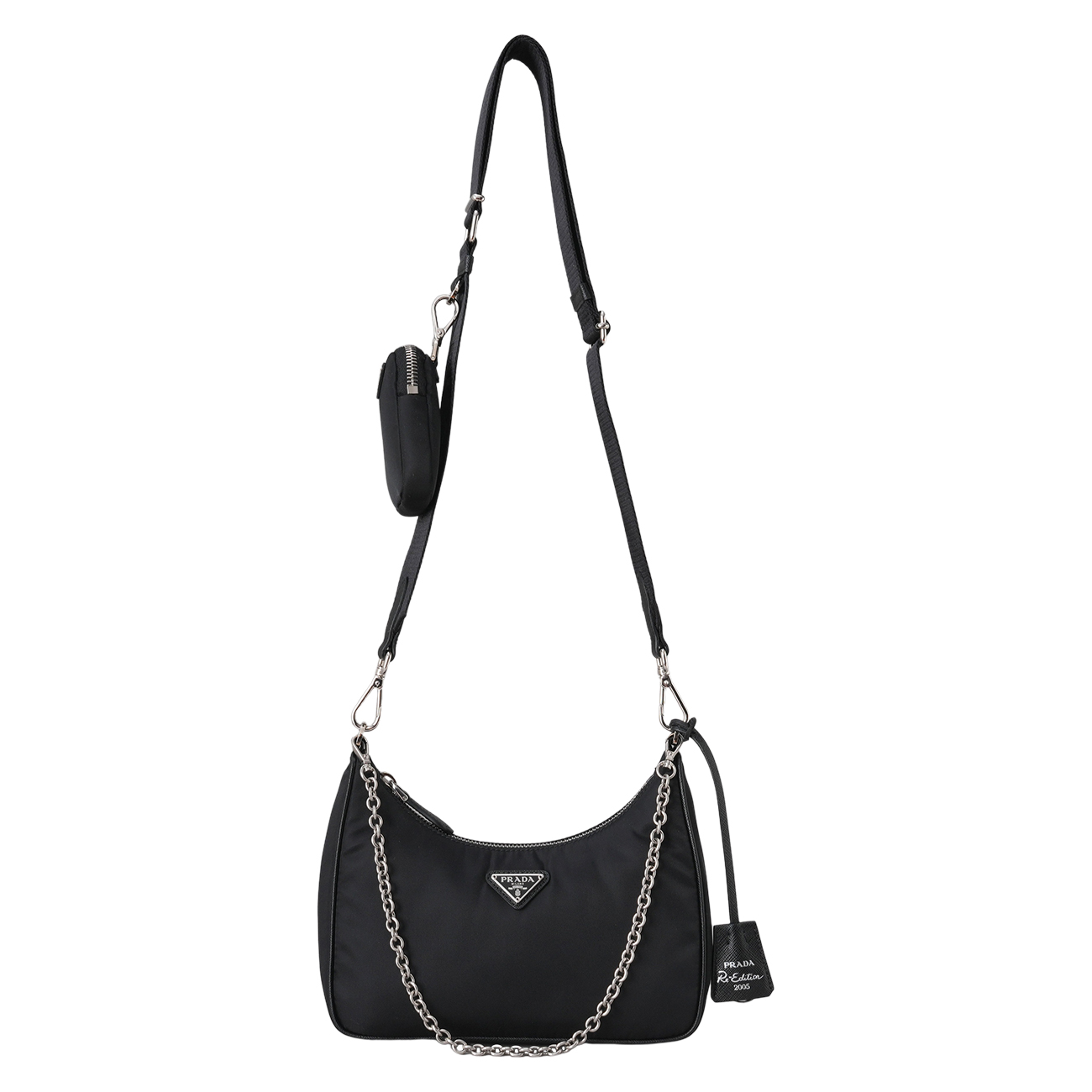 PRADA(USED)프라다 리나일론 호보백 블랙