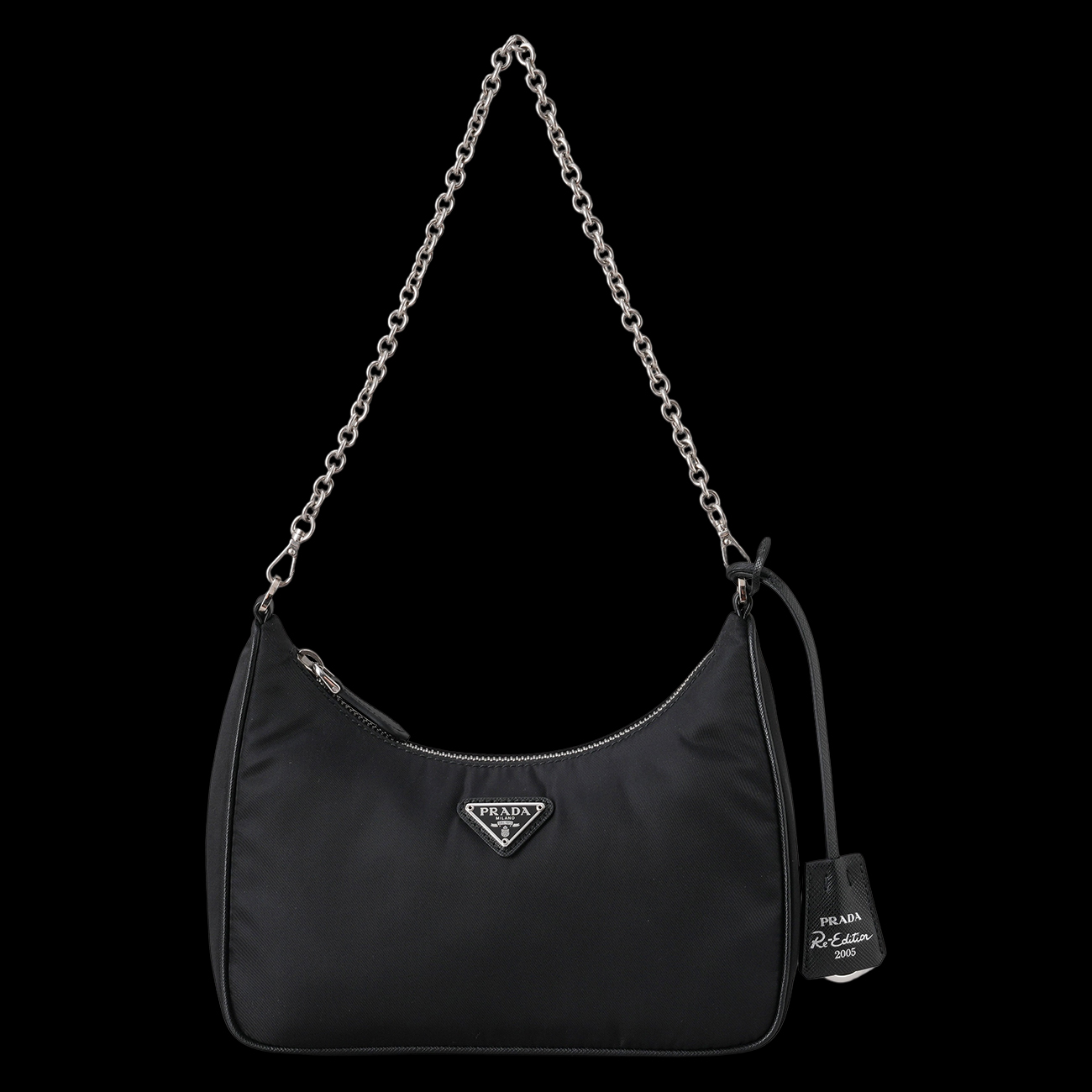 PRADA(USED)프라다 리나일론 호보백 블랙