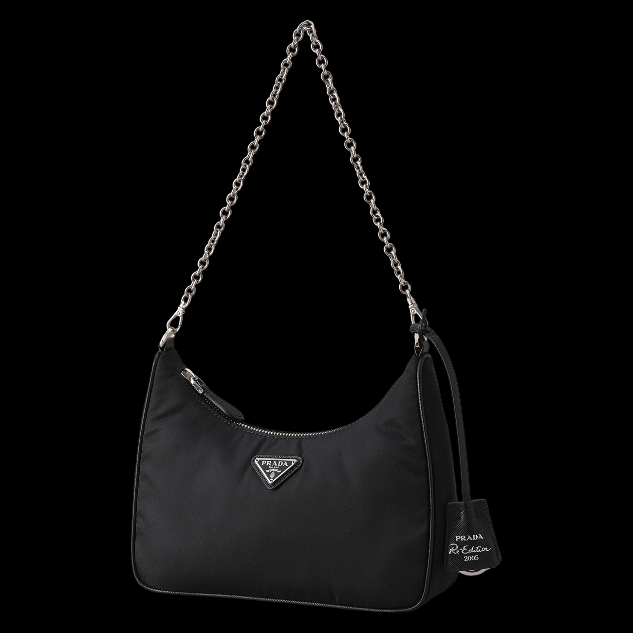 PRADA(USED)프라다 리나일론 호보백 블랙