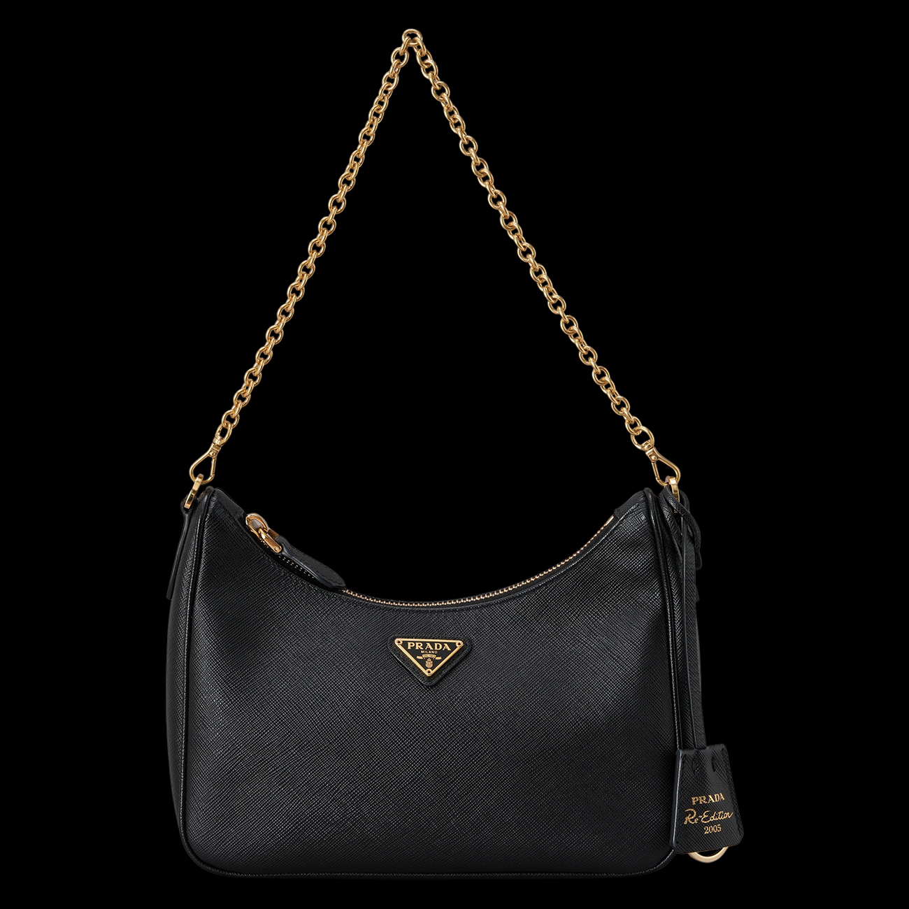 PRADA(USED)프라다 1BH204 사피아노 체인 호보백