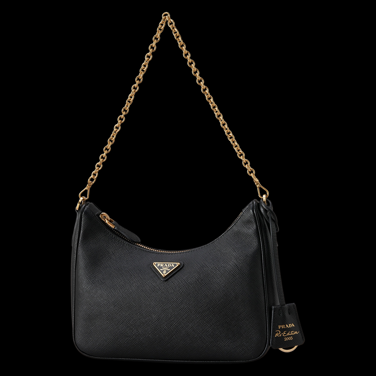 PRADA(USED)프라다 1BH204 사피아노 체인 호보백