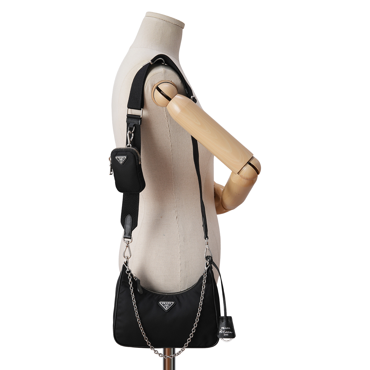 PRADA(USED)프라다 1BH204 리나일론 테수토 체인 호보백