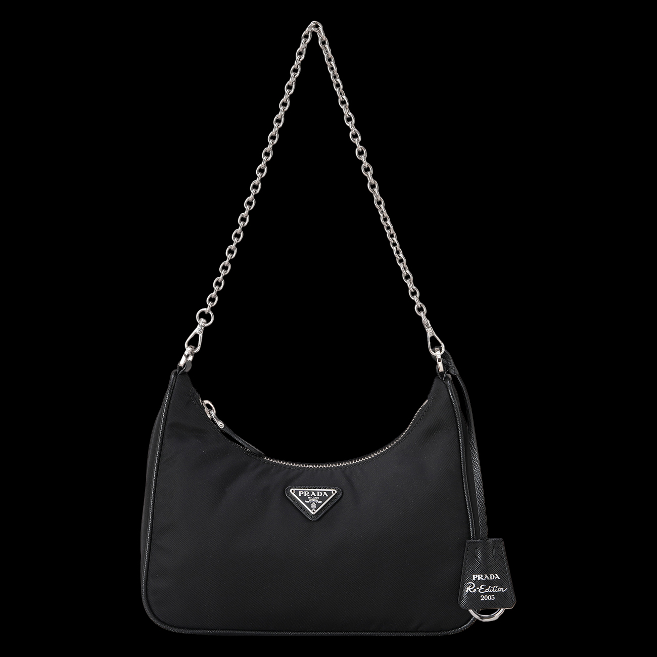 PRADA(USED)프라다 1BH204 리나일론 테수토 체인 호보백