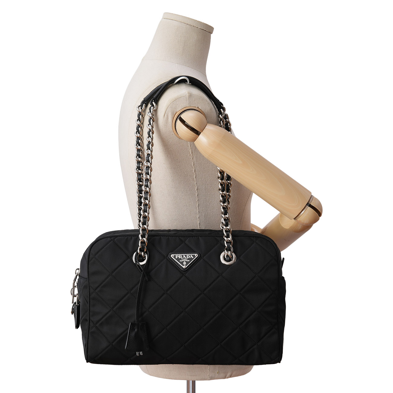 PRADA(USED)프라다 1BB906 리나일론 퀄팅 체인백