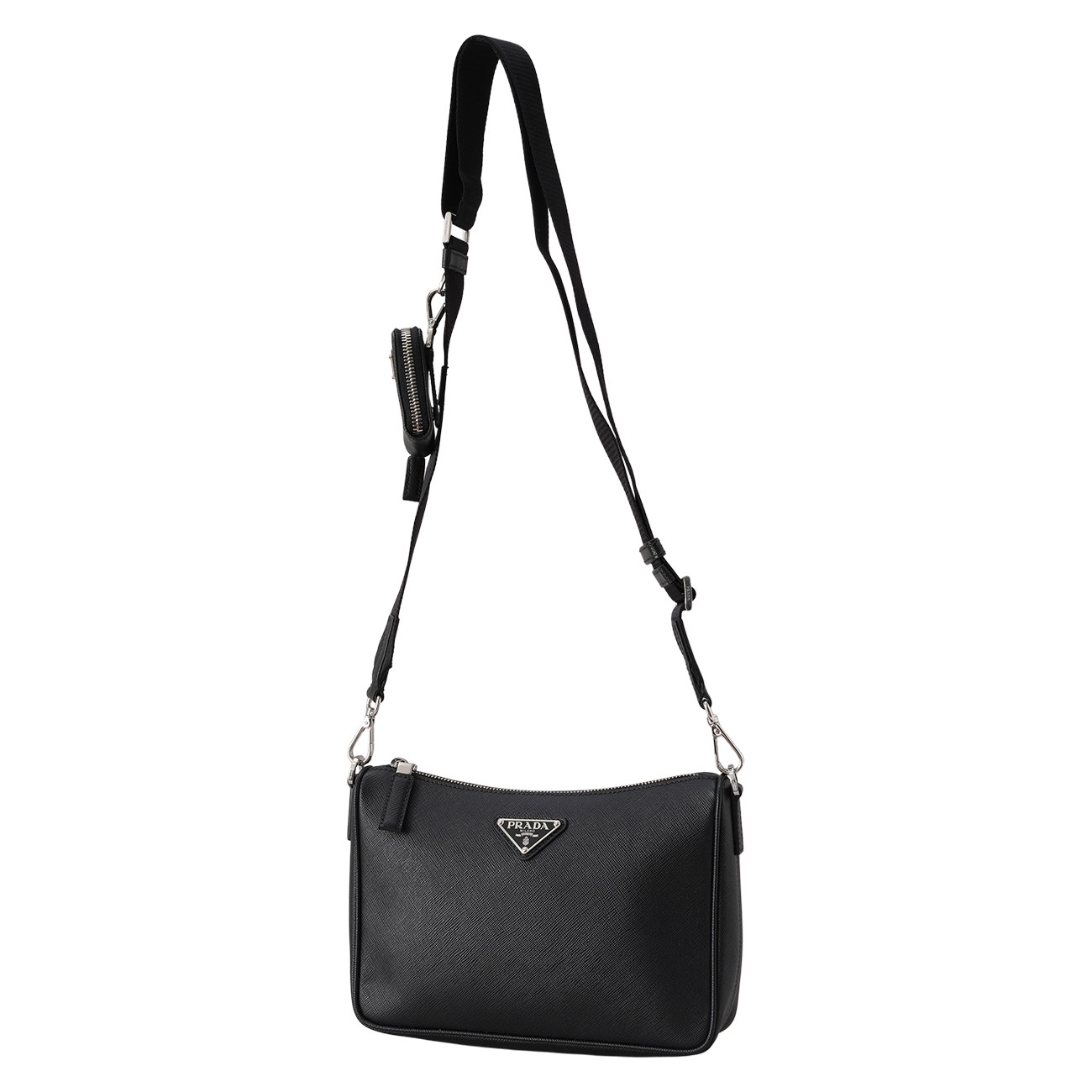 PRADA(USED)프라다 사피아노 삼각로고 숄더겸 크로스백