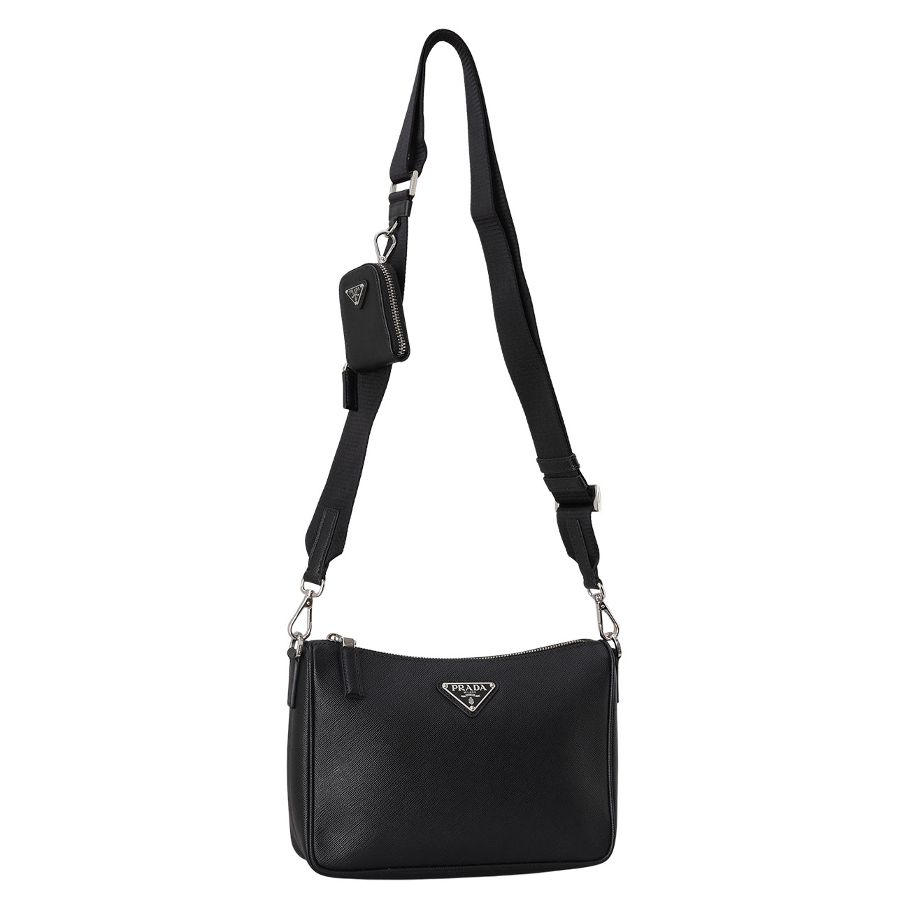 PRADA(USED)프라다 사피아노 삼각로고 숄더겸 크로스백