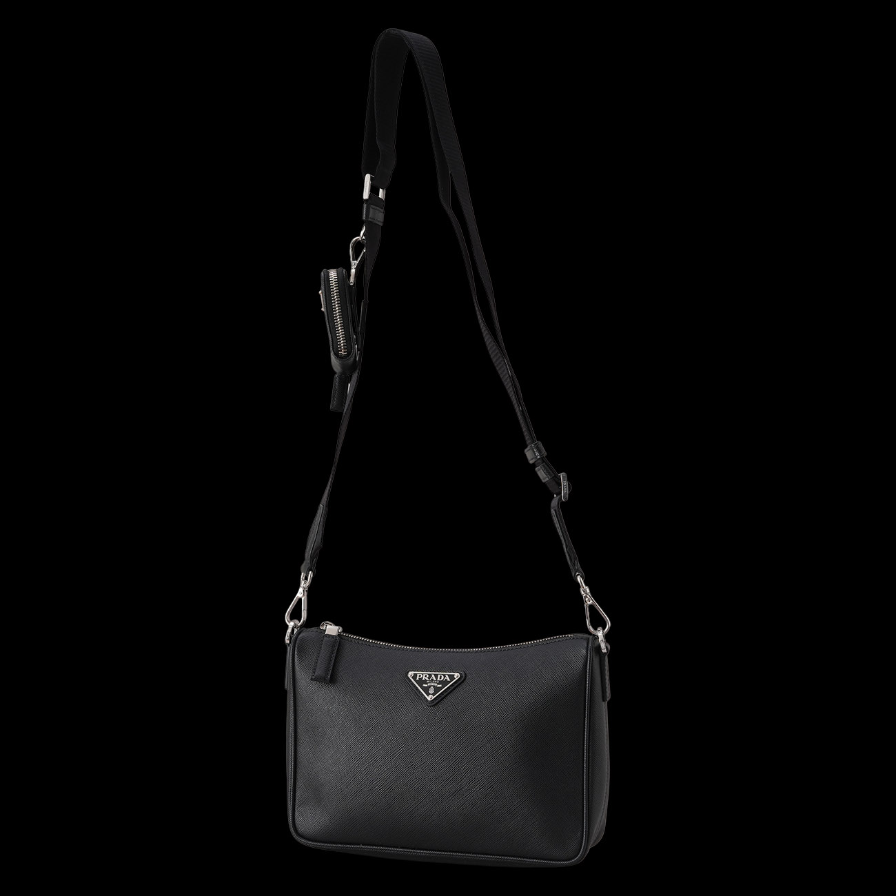 PRADA(USED)프라다 사피아노 삼각로고 숄더겸 크로스백