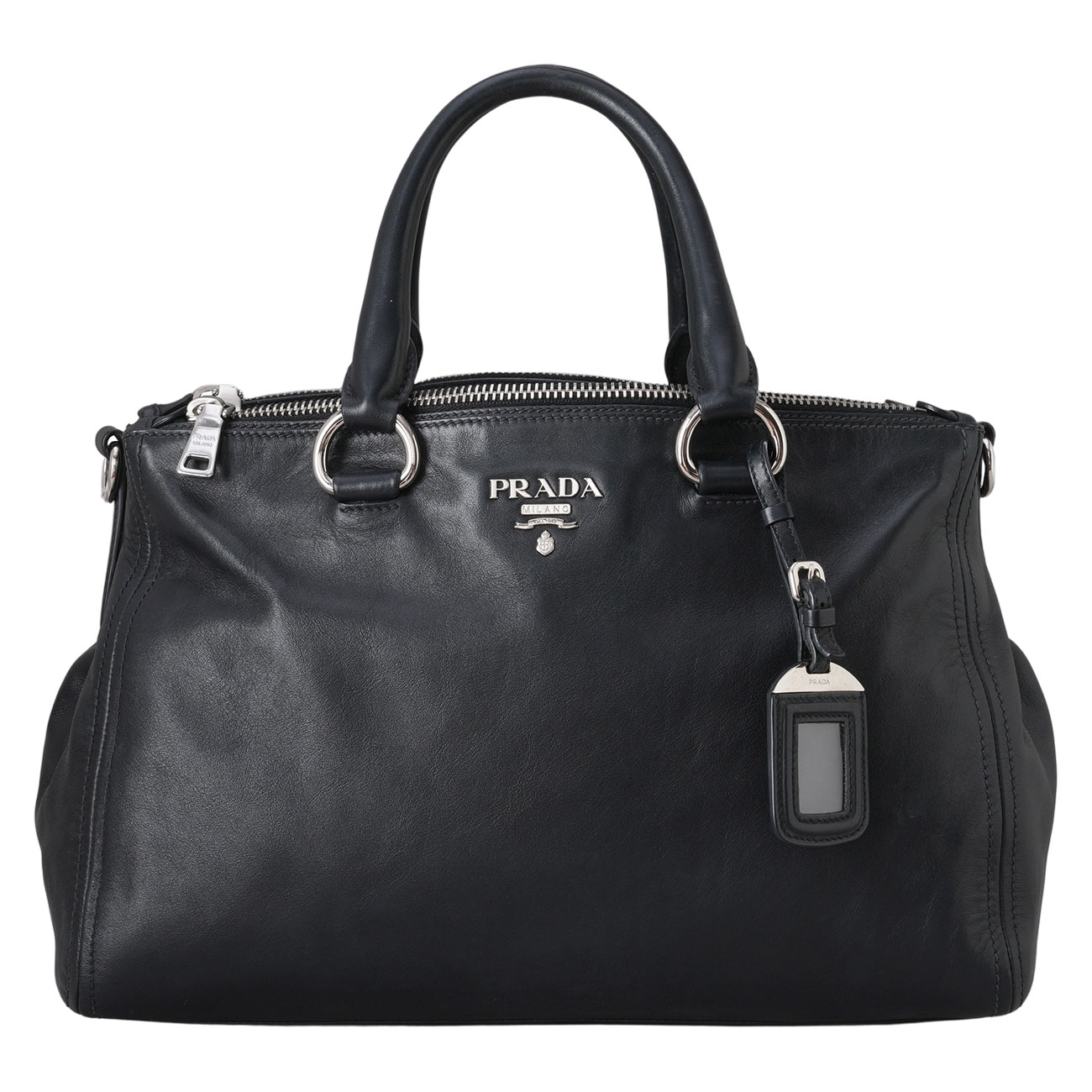 PRADA(USED)프라다 BN2324 비텔로 샤인 토트겸 숄더백