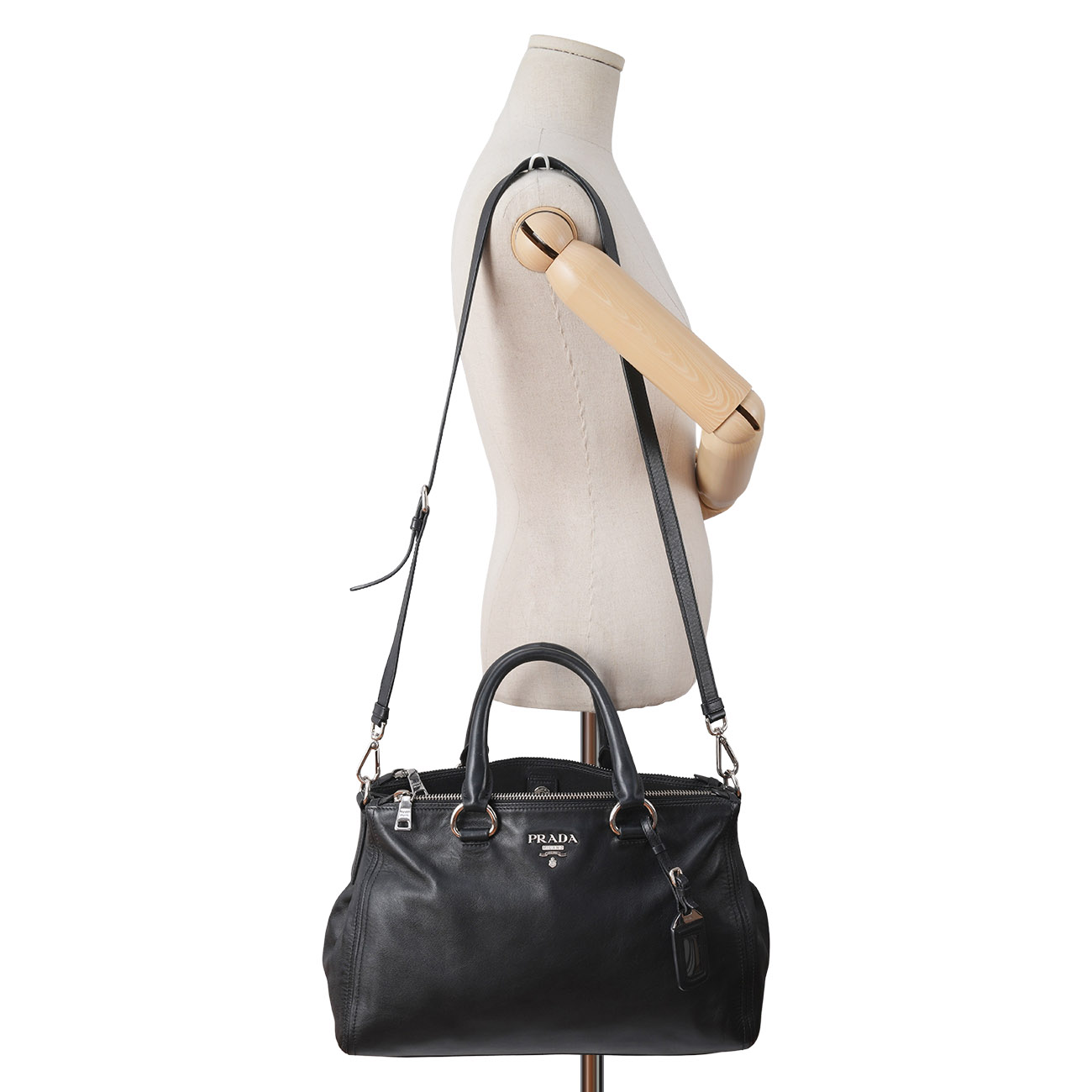 PRADA(USED)프라다 BN2324 비텔로 샤인 토트겸 숄더백