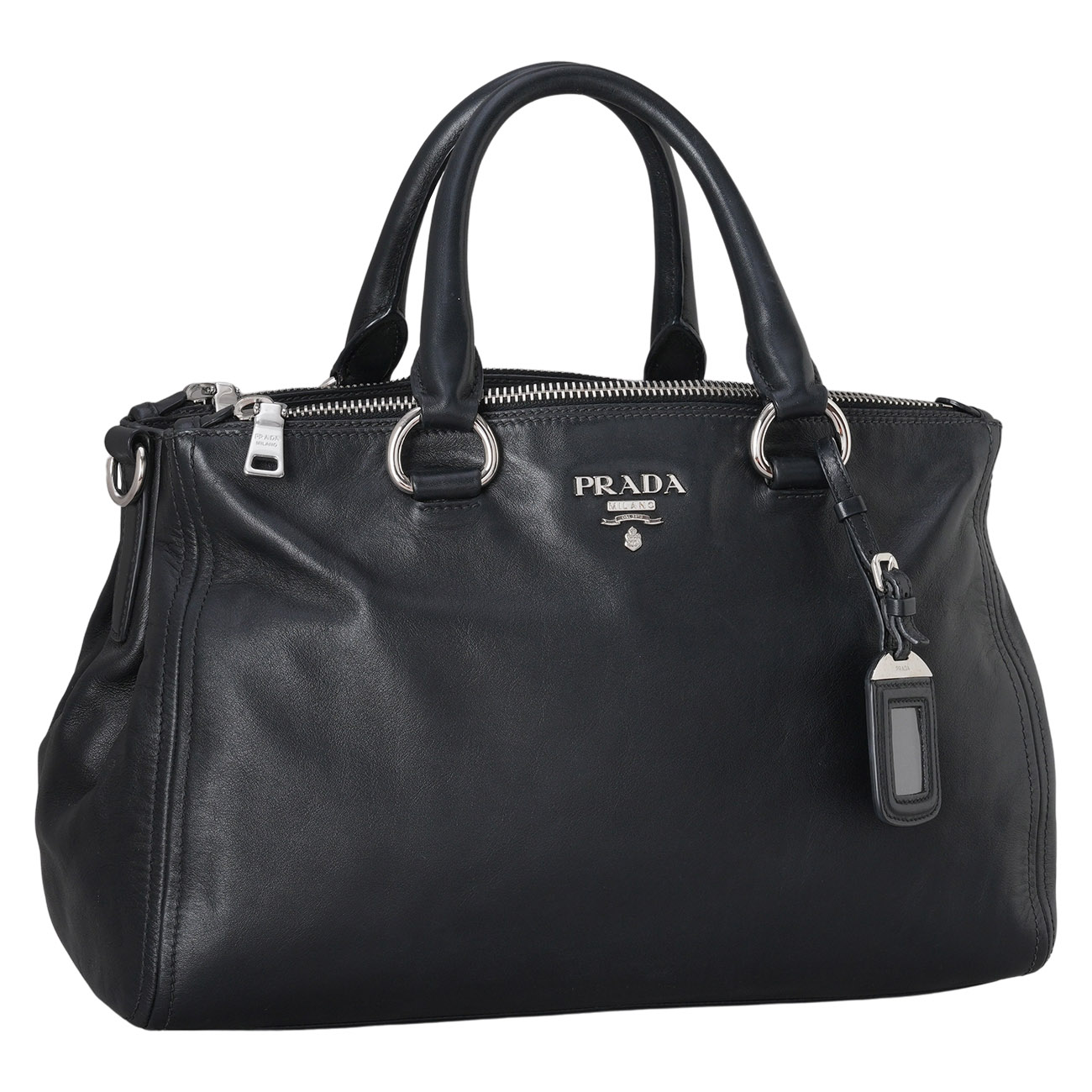 PRADA(USED)프라다 BN2324 비텔로 샤인 토트겸 숄더백