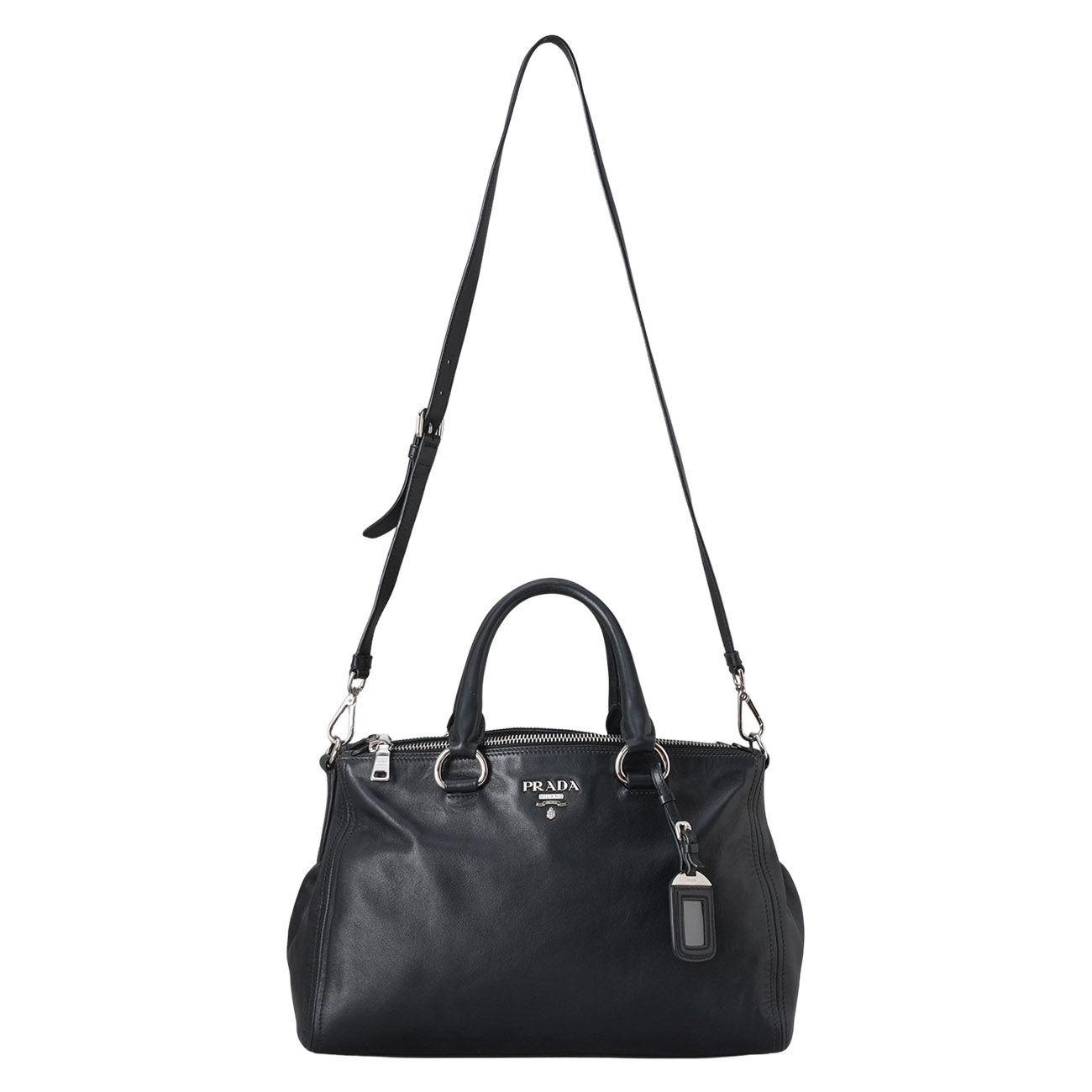 PRADA(USED)프라다 BN2324 비텔로 샤인 토트겸 숄더백