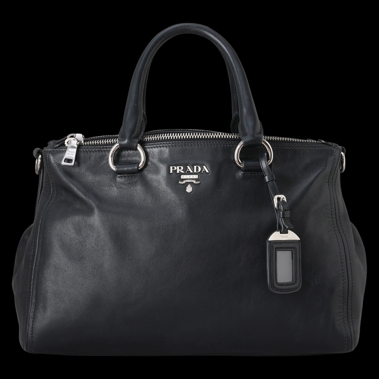 PRADA(USED)프라다 BN2324 비텔로 샤인 토트겸 숄더백