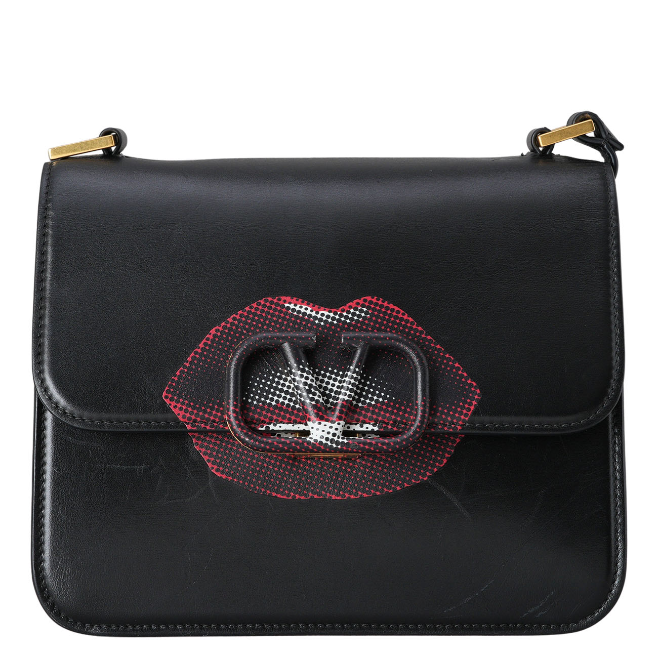 VALENTINO(USED)발렌티노 시즌 V로고 플랩 숄더백