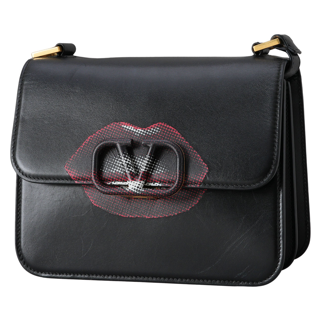 VALENTINO(USED)발렌티노 시즌 V로고 플랩 숄더백