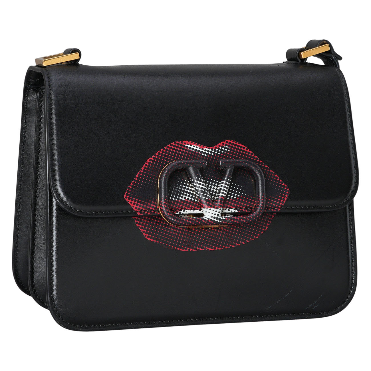 VALENTINO(USED)발렌티노 시즌 V로고 플랩 숄더백