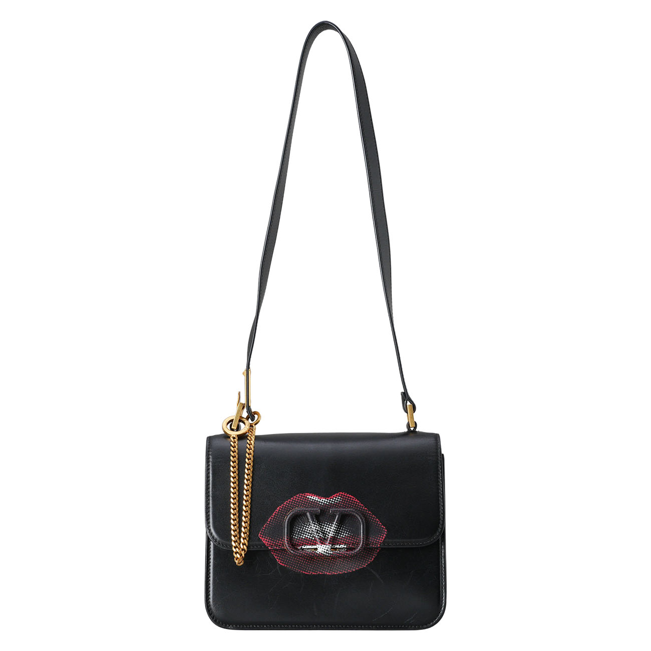 VALENTINO(USED)발렌티노 시즌 V로고 플랩 숄더백