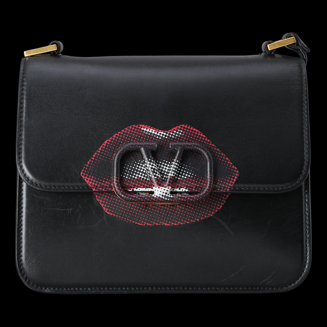 VALENTINO(USED)발렌티노 시즌 V로고 플랩 숄더백