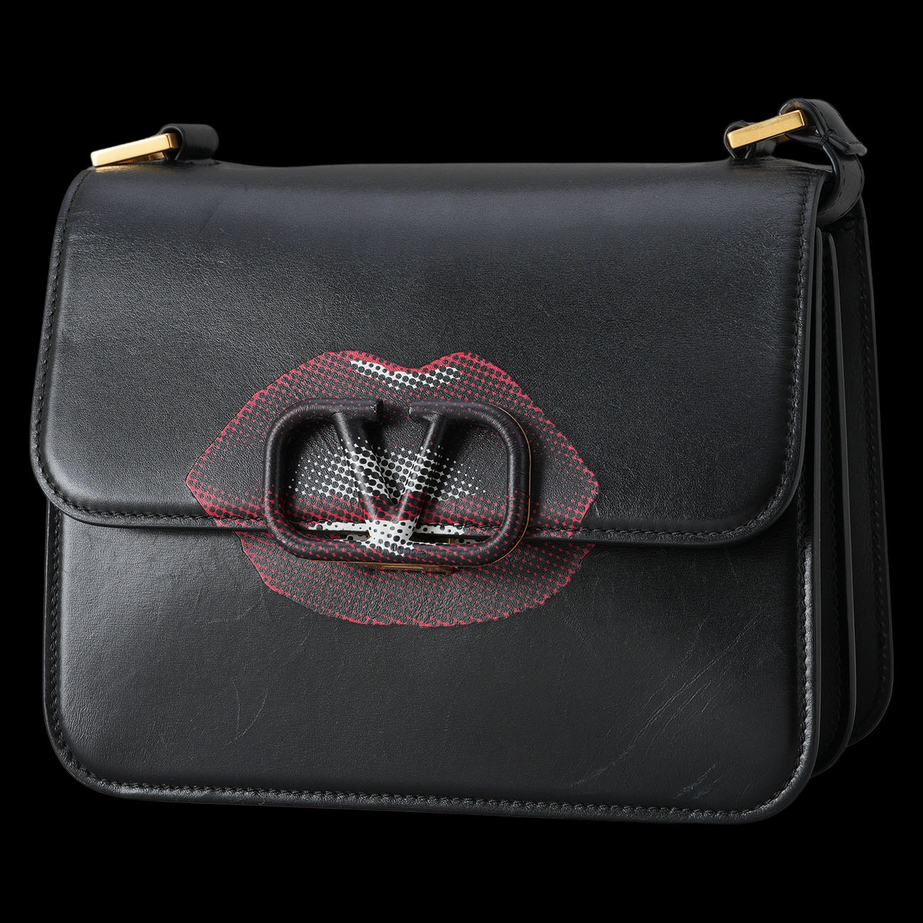 VALENTINO(USED)발렌티노 시즌 V로고 플랩 숄더백