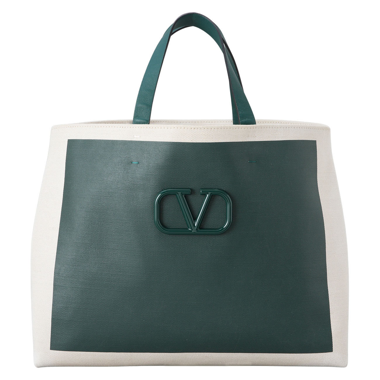 VALENTINO(USED)발렌티노 V 로고 캔버스 토트백