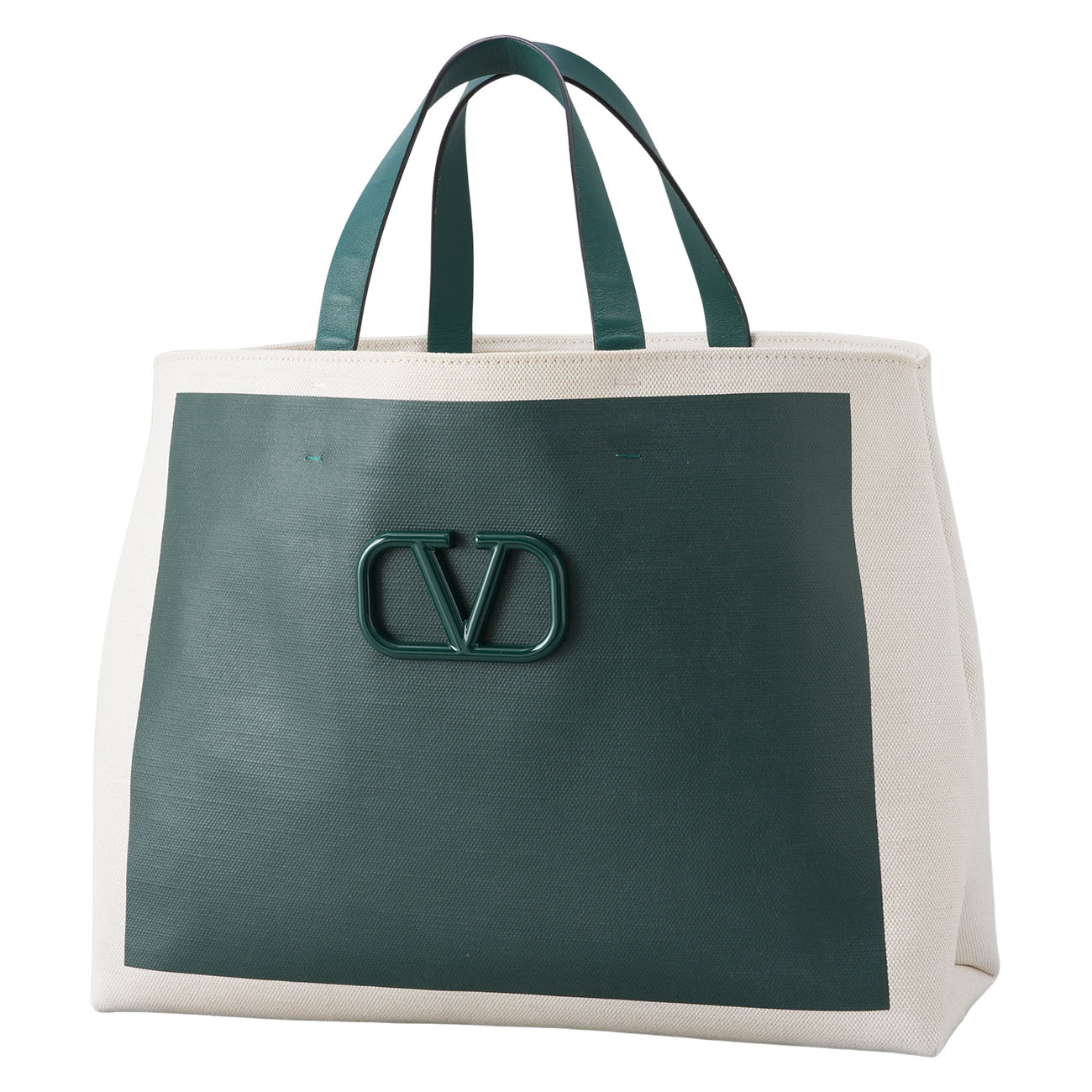VALENTINO(USED)발렌티노 V 로고 캔버스 토트백