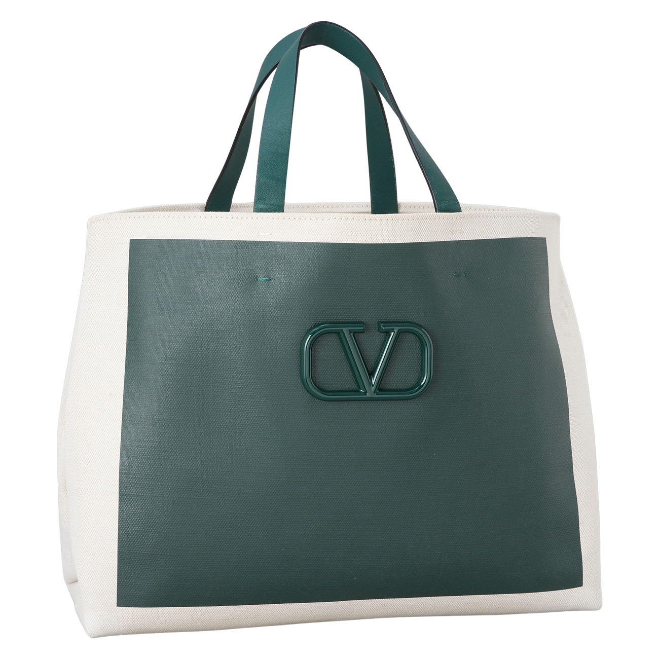VALENTINO(USED)발렌티노 V 로고 캔버스 토트백