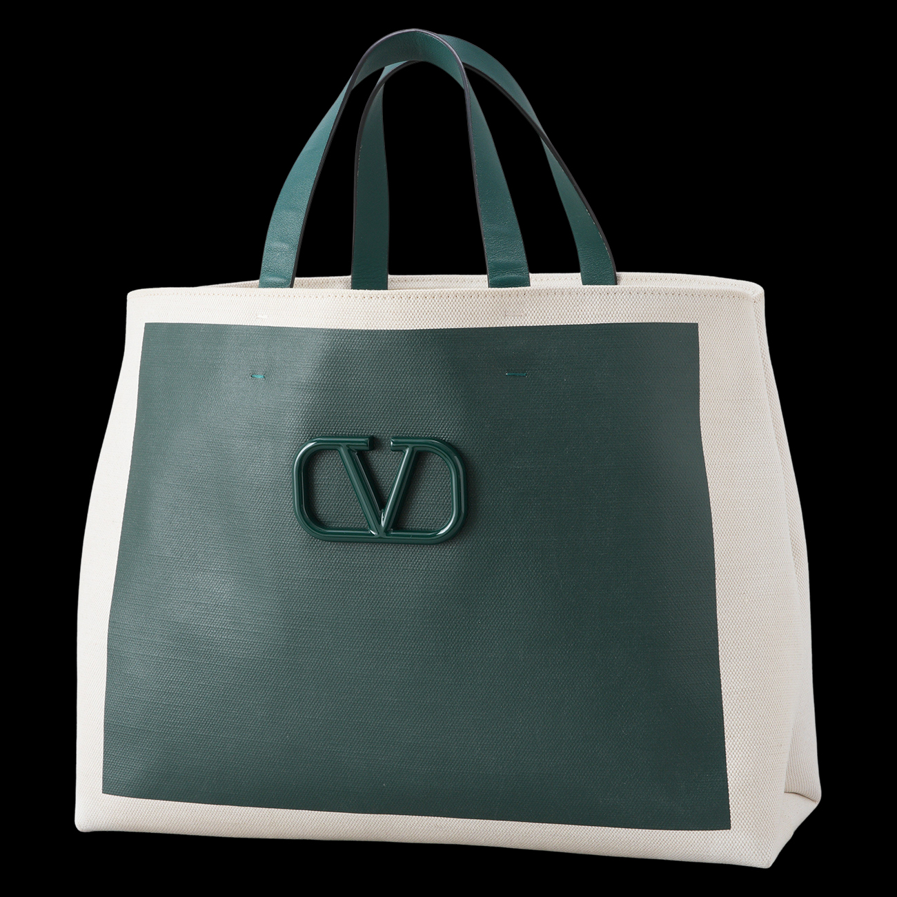 VALENTINO(USED)발렌티노 V 로고 캔버스 토트백