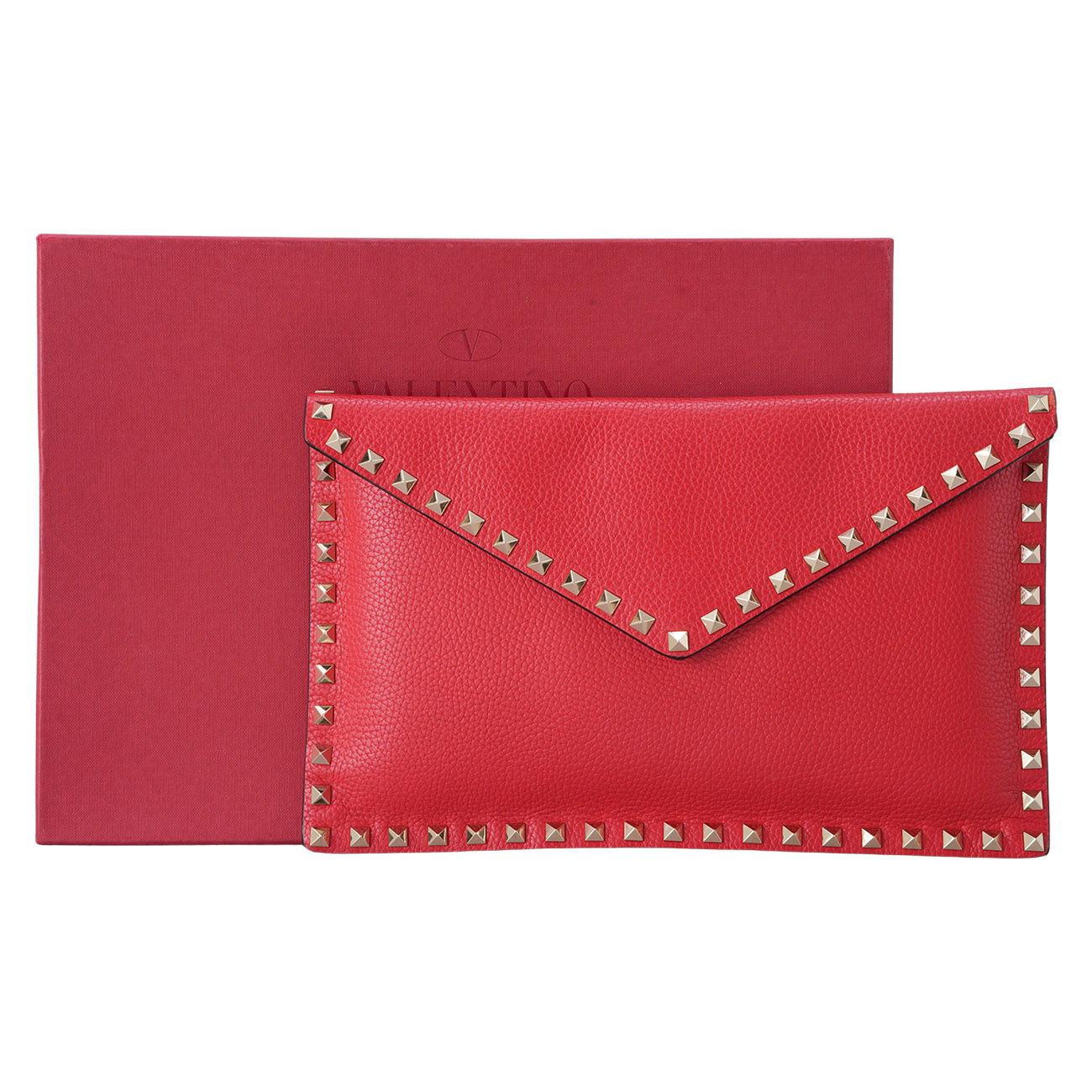 VALENTINO(USED)발렌티노 락스터드 플랩 클러치