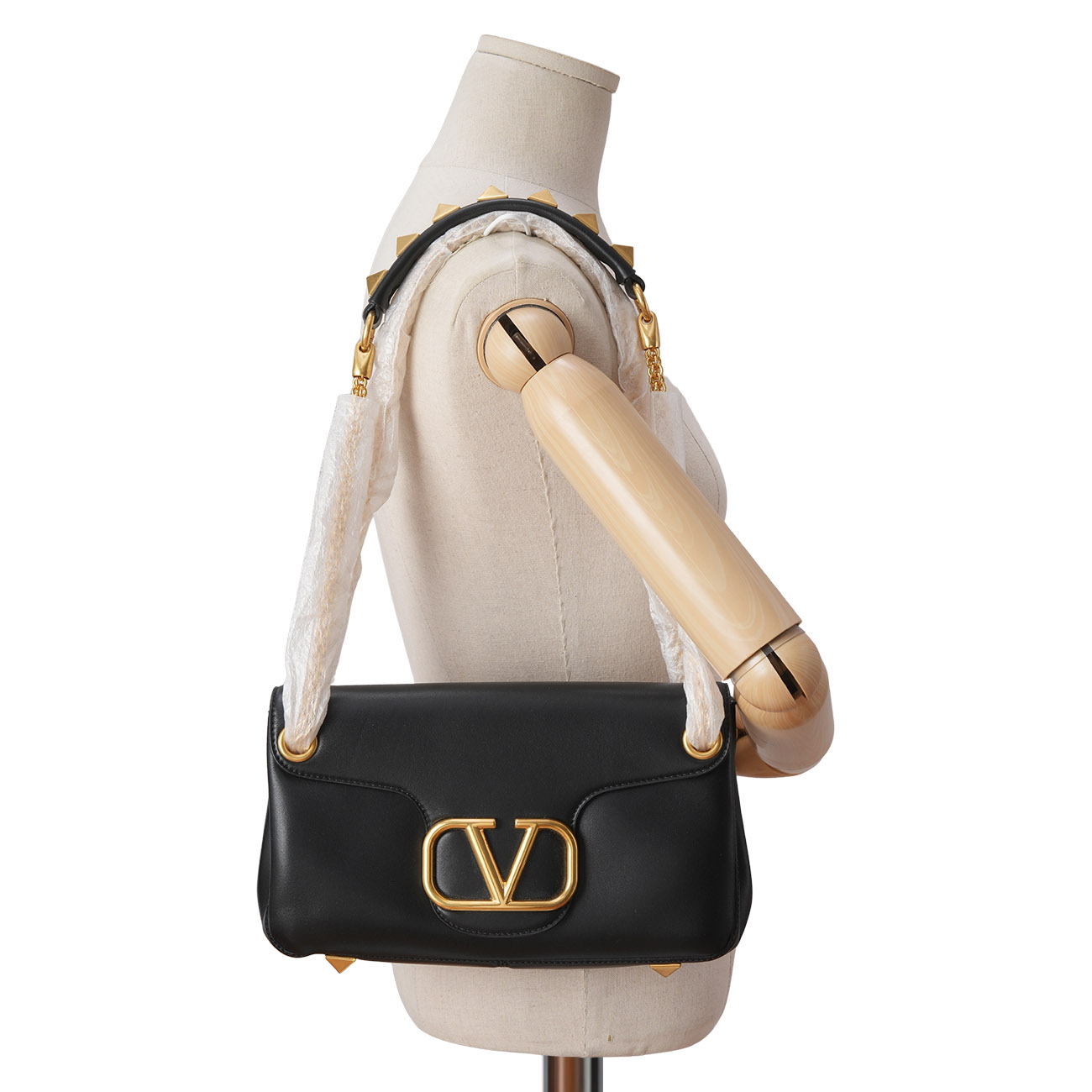 VALENTINO(USED)발렌티노 V로고 락스터드 체인 숄더백