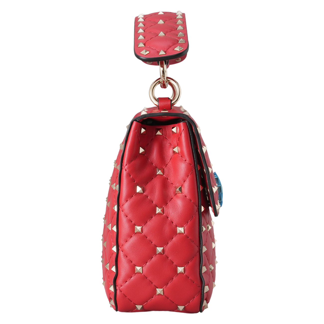 VALENTINO(USED)발렌티노 가라바니 락스터드 체인 숄더백 레드