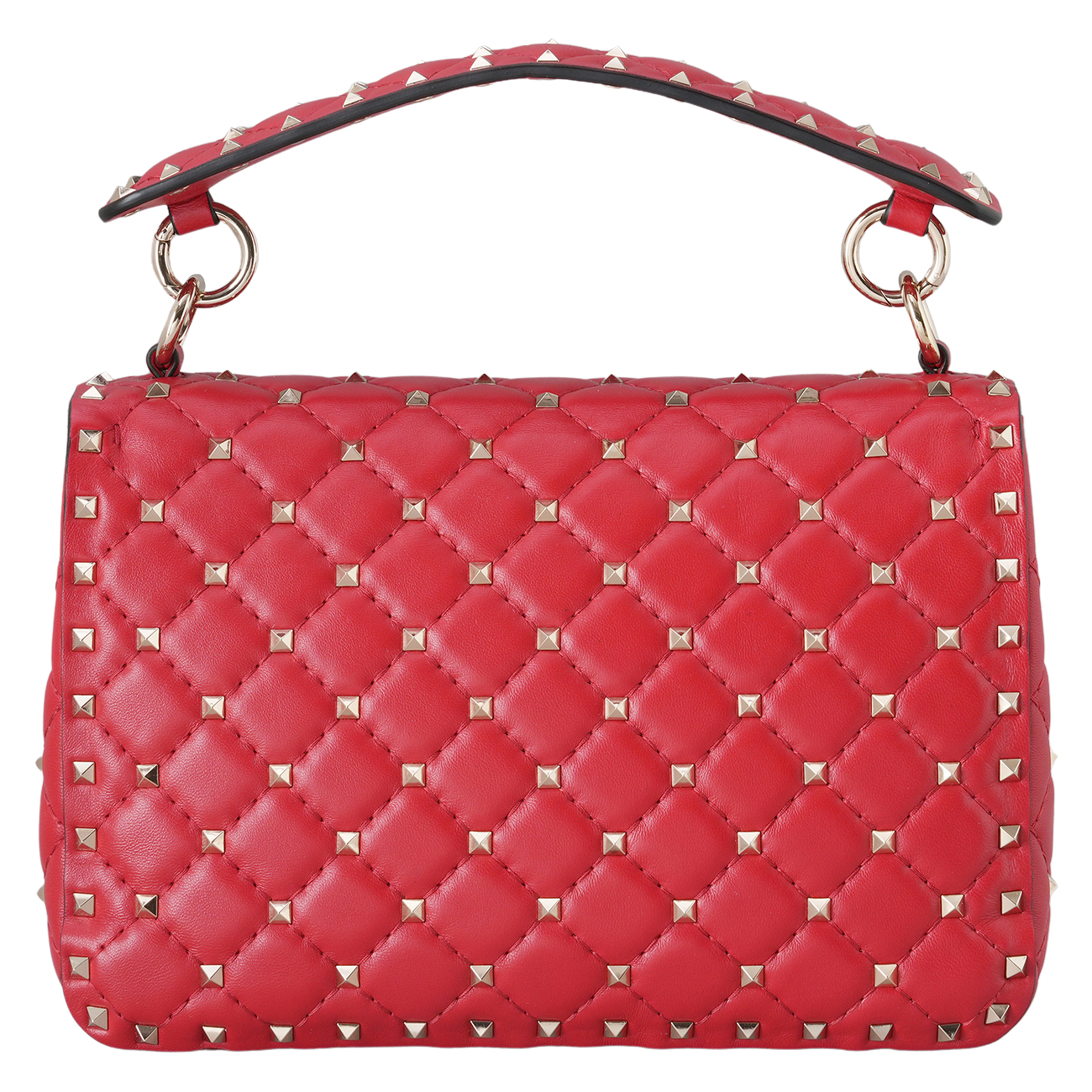 VALENTINO(USED)발렌티노 가라바니 락스터드 체인 숄더백 레드
