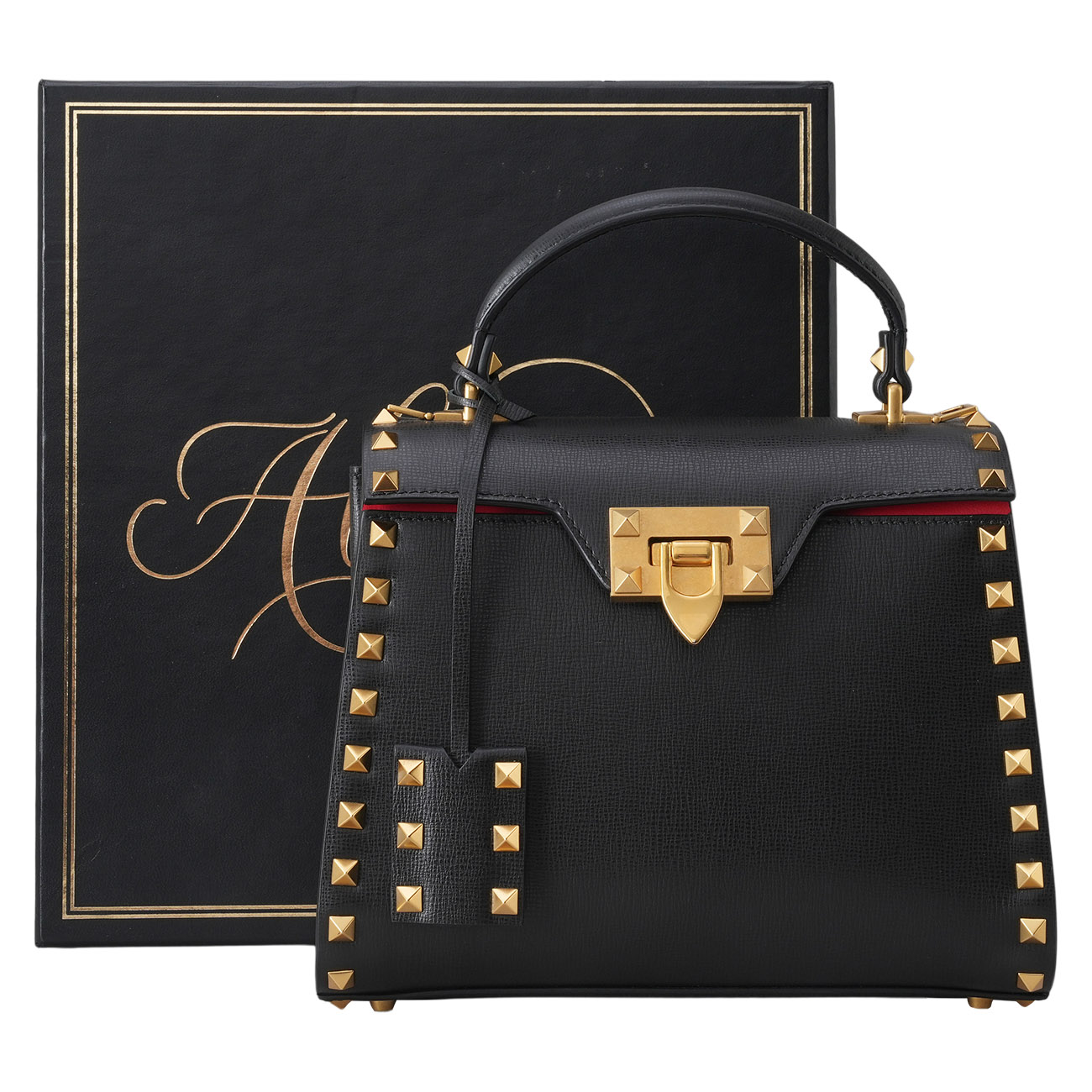 VALENTINO(USED)발렌티노 락스터드 알코브 탑핸들백