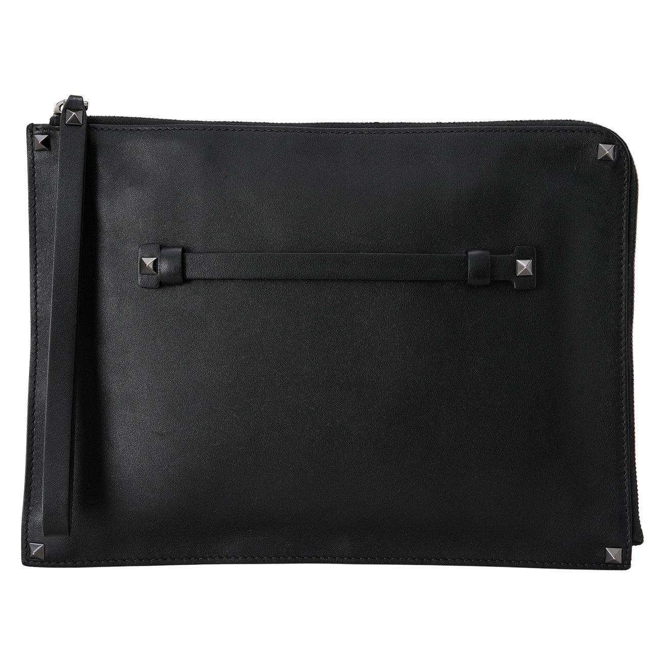 VALENTINO(USED)발렌티노 락스터드 클러치 블랙
