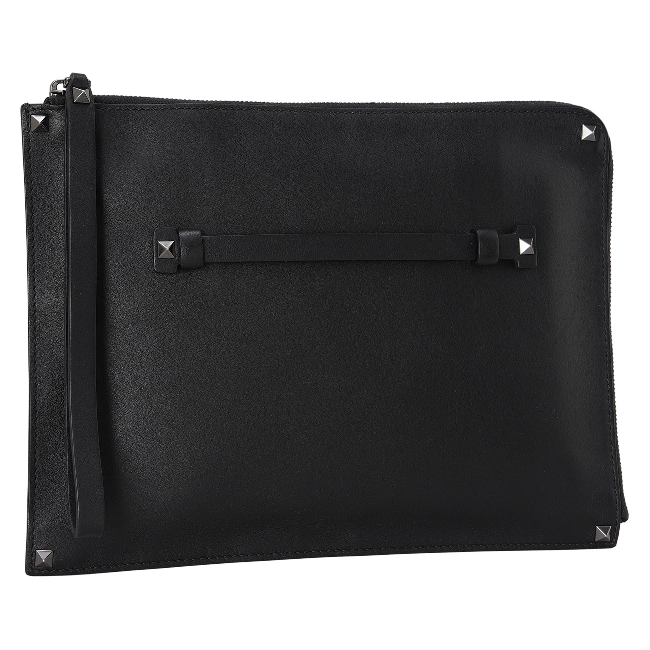 VALENTINO(USED)발렌티노 락스터드 클러치 블랙