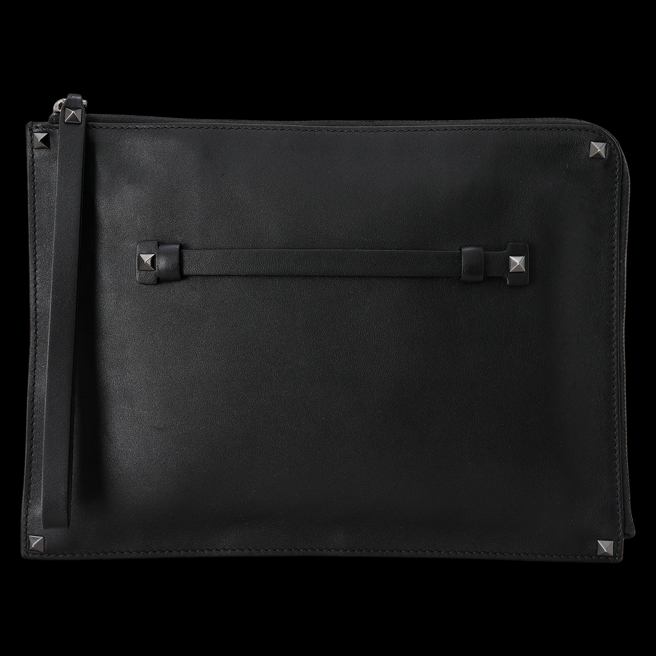 VALENTINO(USED)발렌티노 락스터드 클러치 블랙