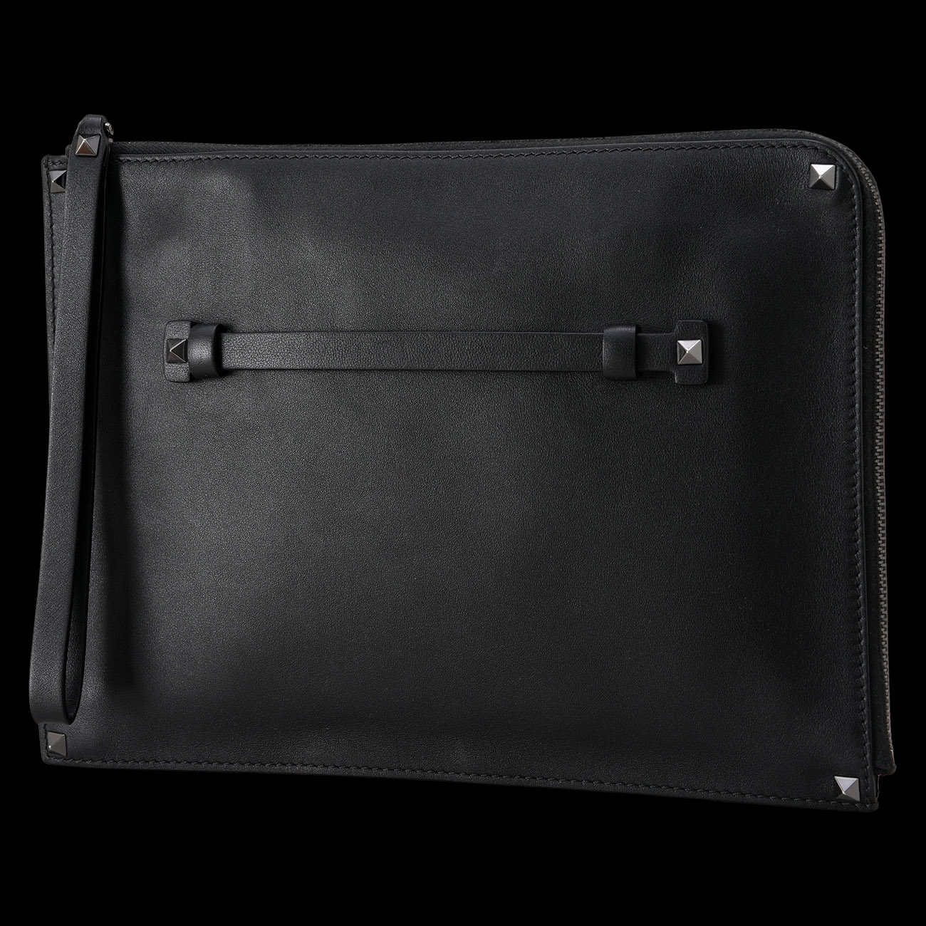 VALENTINO(USED)발렌티노 락스터드 클러치 블랙