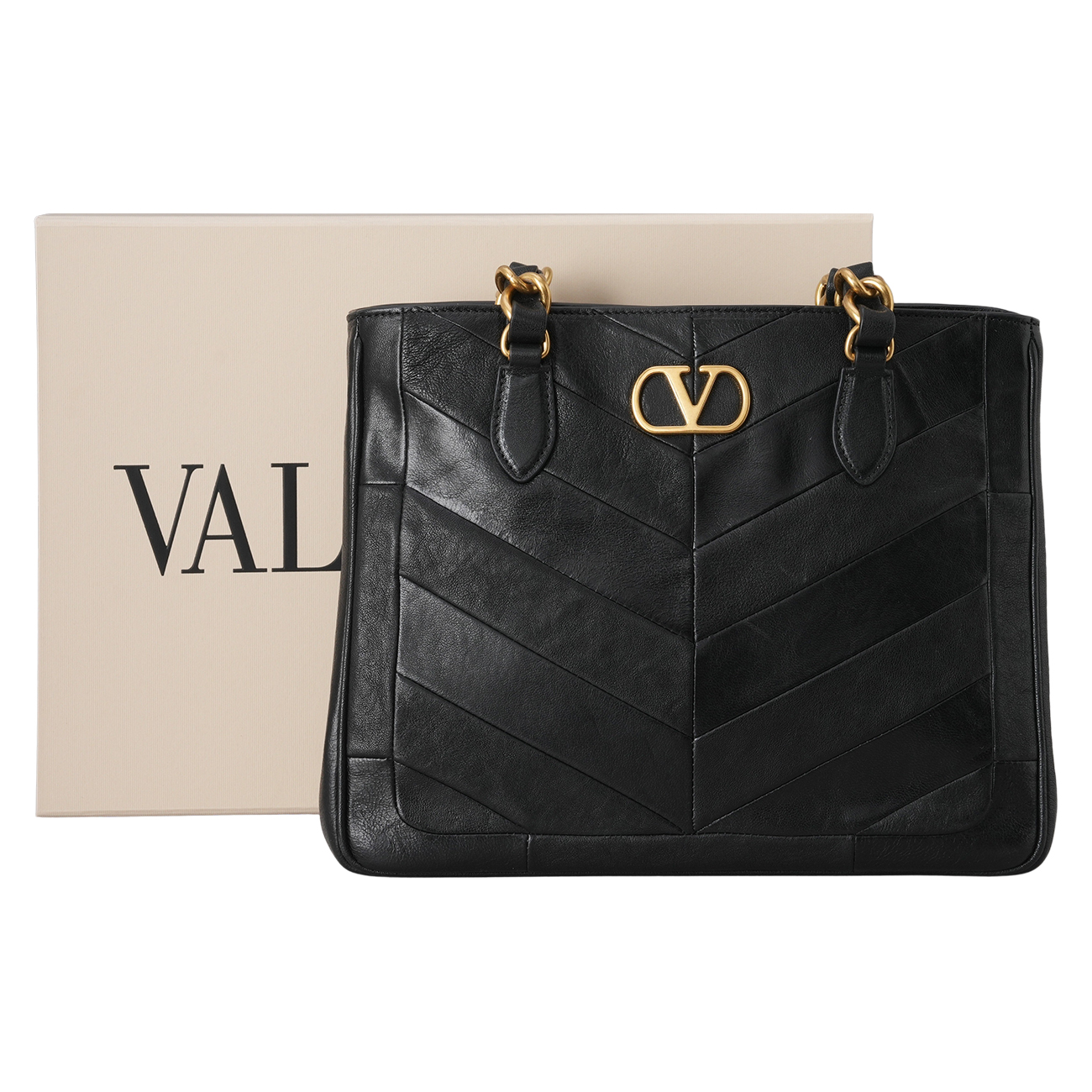VALENTINO(USED)발렌티노 8W2B0T13PSN 레더 라 센 쇼핑백