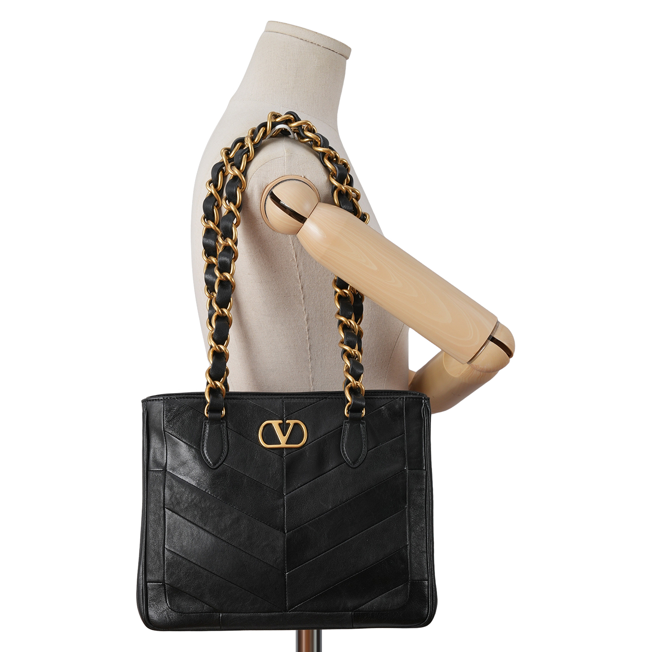 VALENTINO(USED)발렌티노 8W2B0T13PSN 레더 라 센 쇼핑백